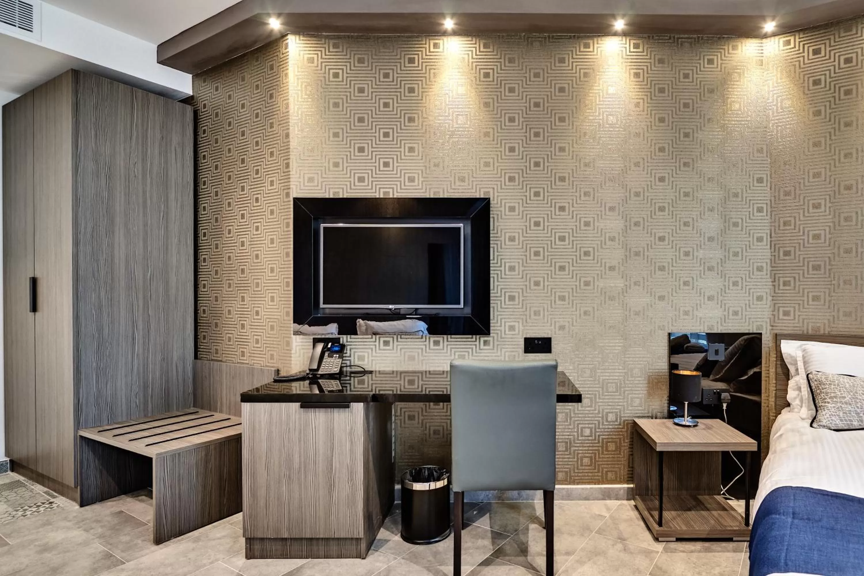 Seating area in The District Hotel