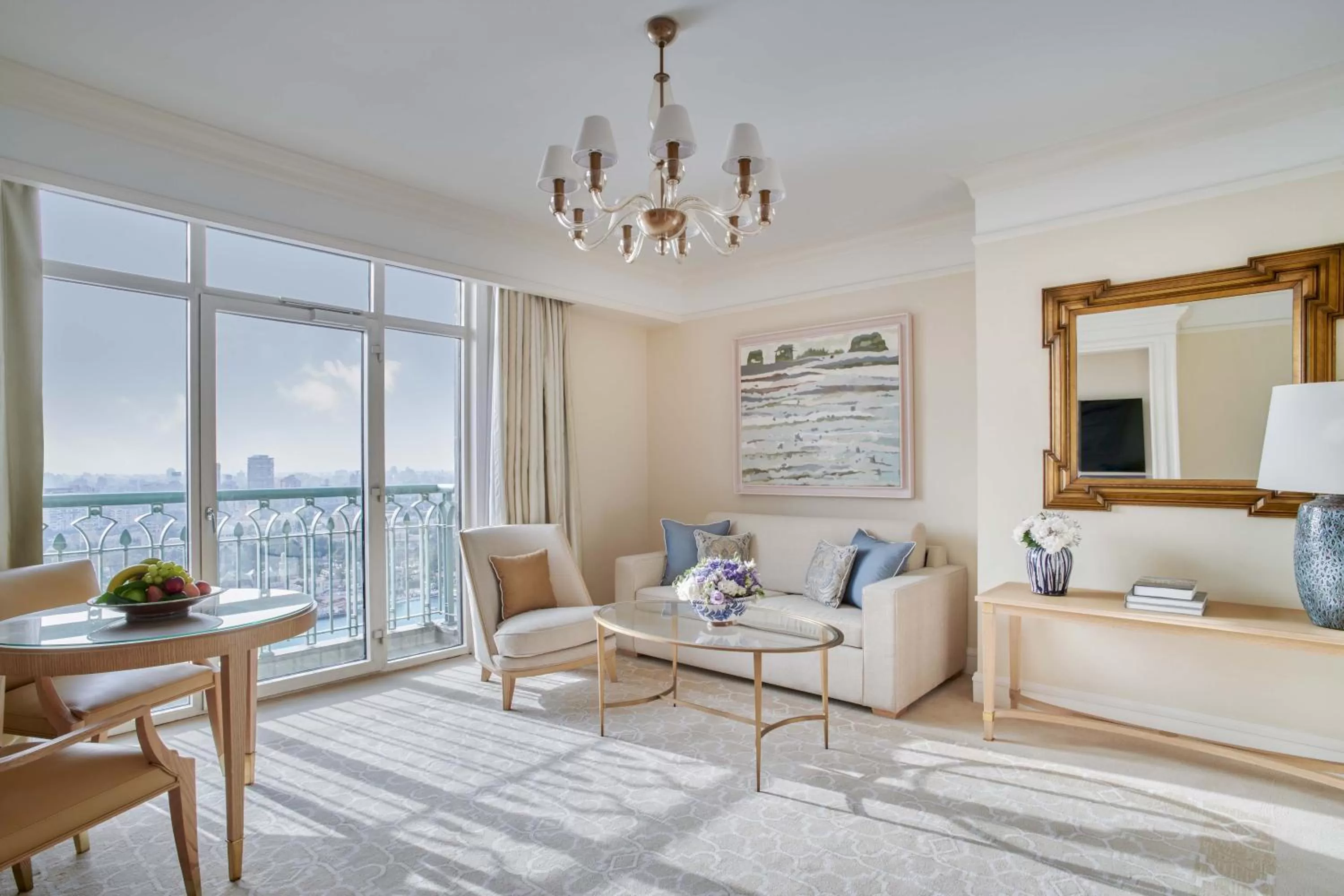 Seating area in Four Seasons Hotel Cairo at Nile Plaza