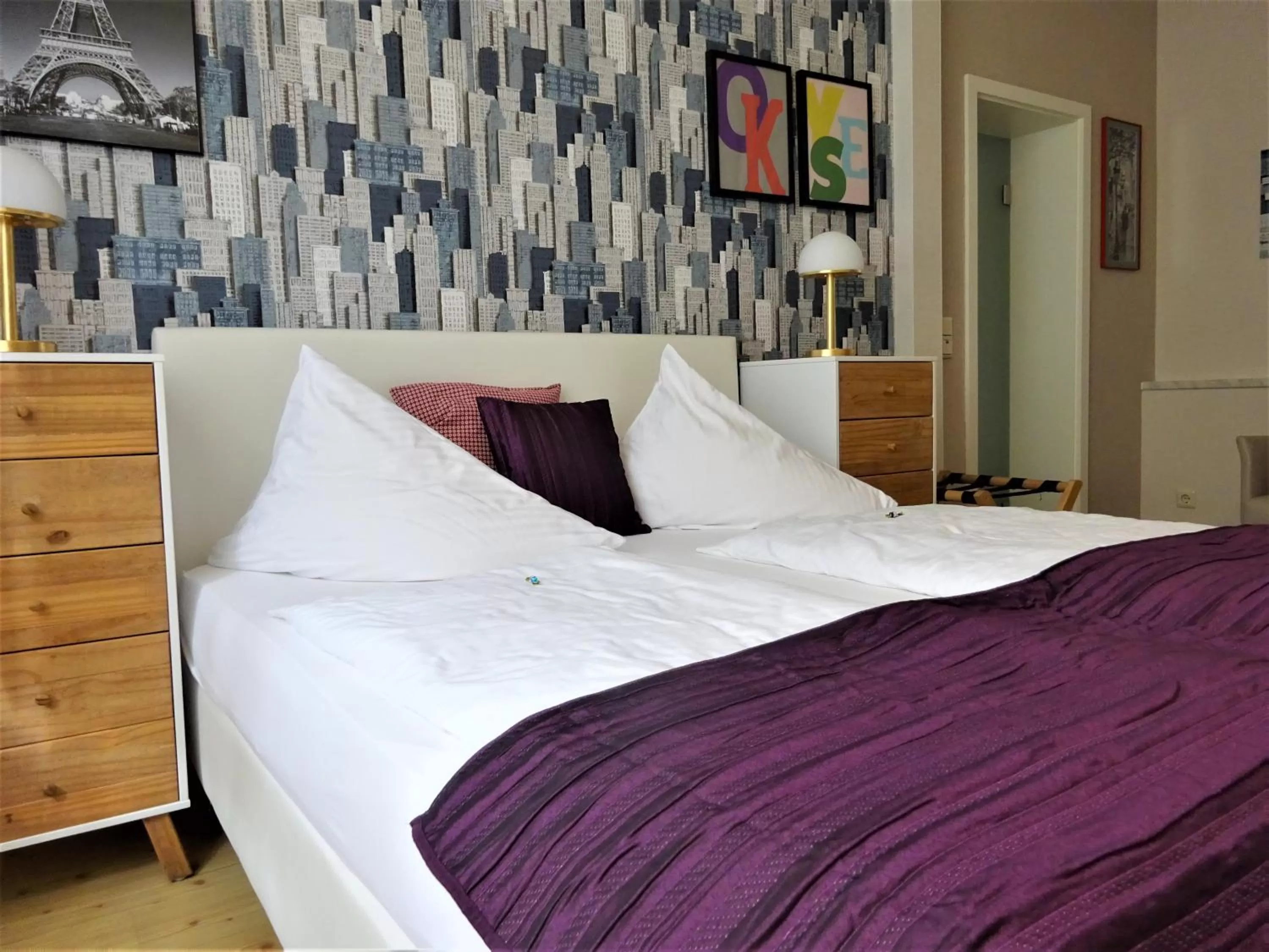 Bed in Pension Zur Fährbrücke