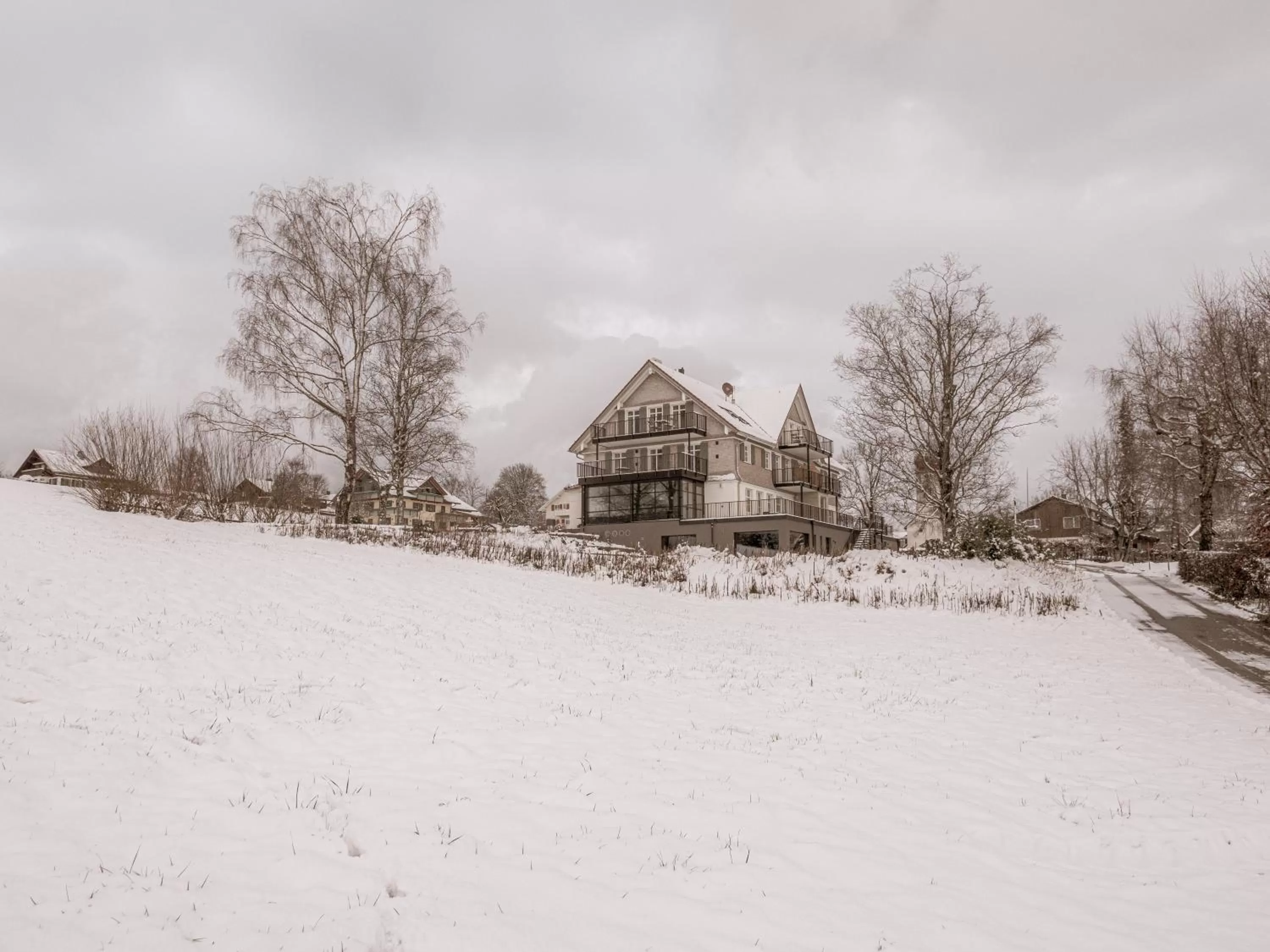 Property building, Winter in Alpenloge Hotel
