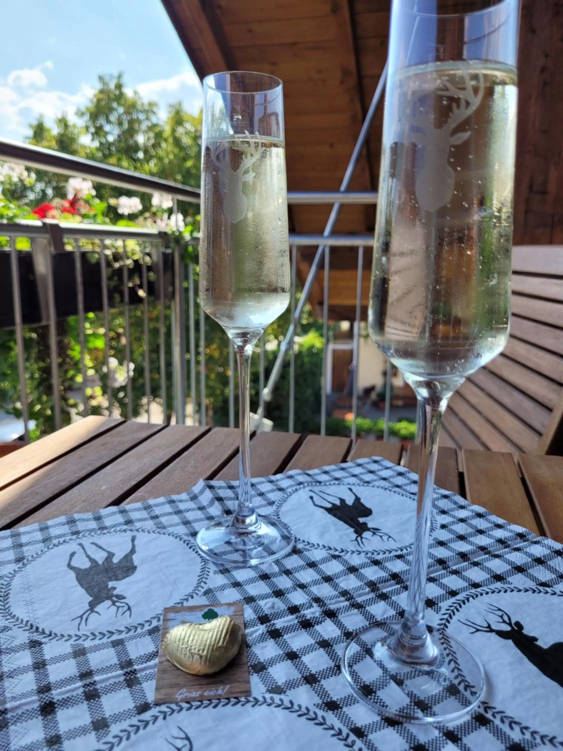 Balcony/Terrace, Drinks in Landhotel Großeiberhof