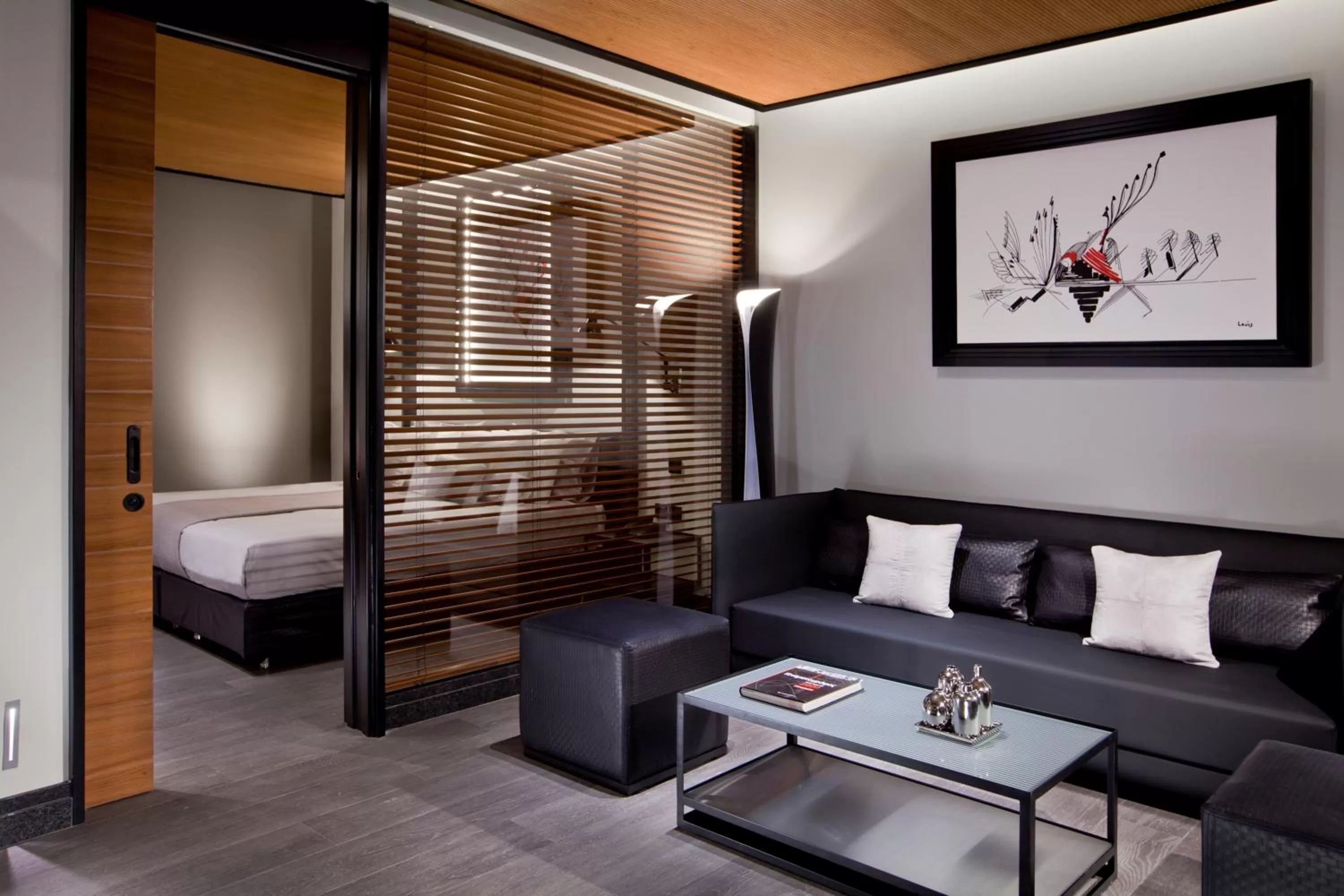 Seating area, Bed in MET34 Athens