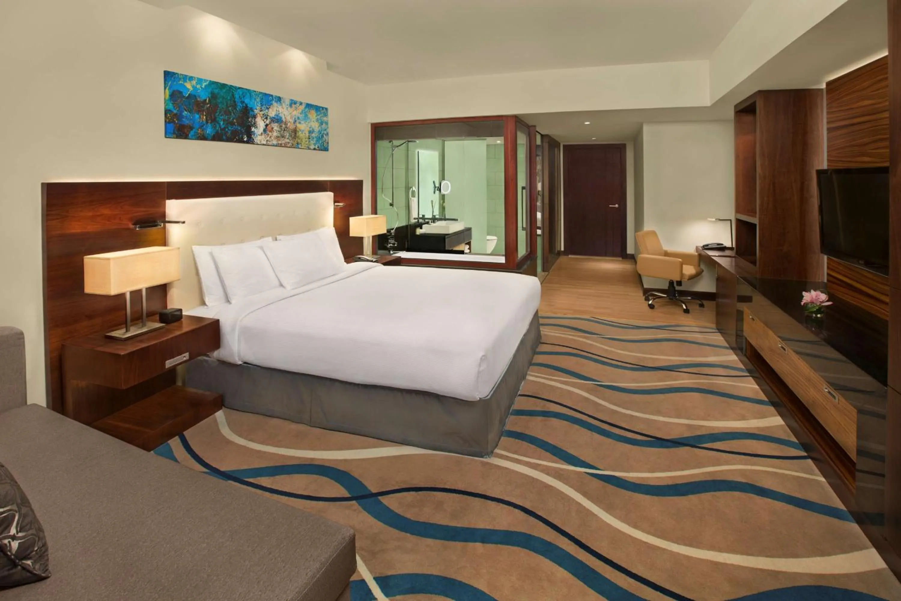 Bed in DoubleTree by Hilton Hotel and Residences Dubai – Al Barsha