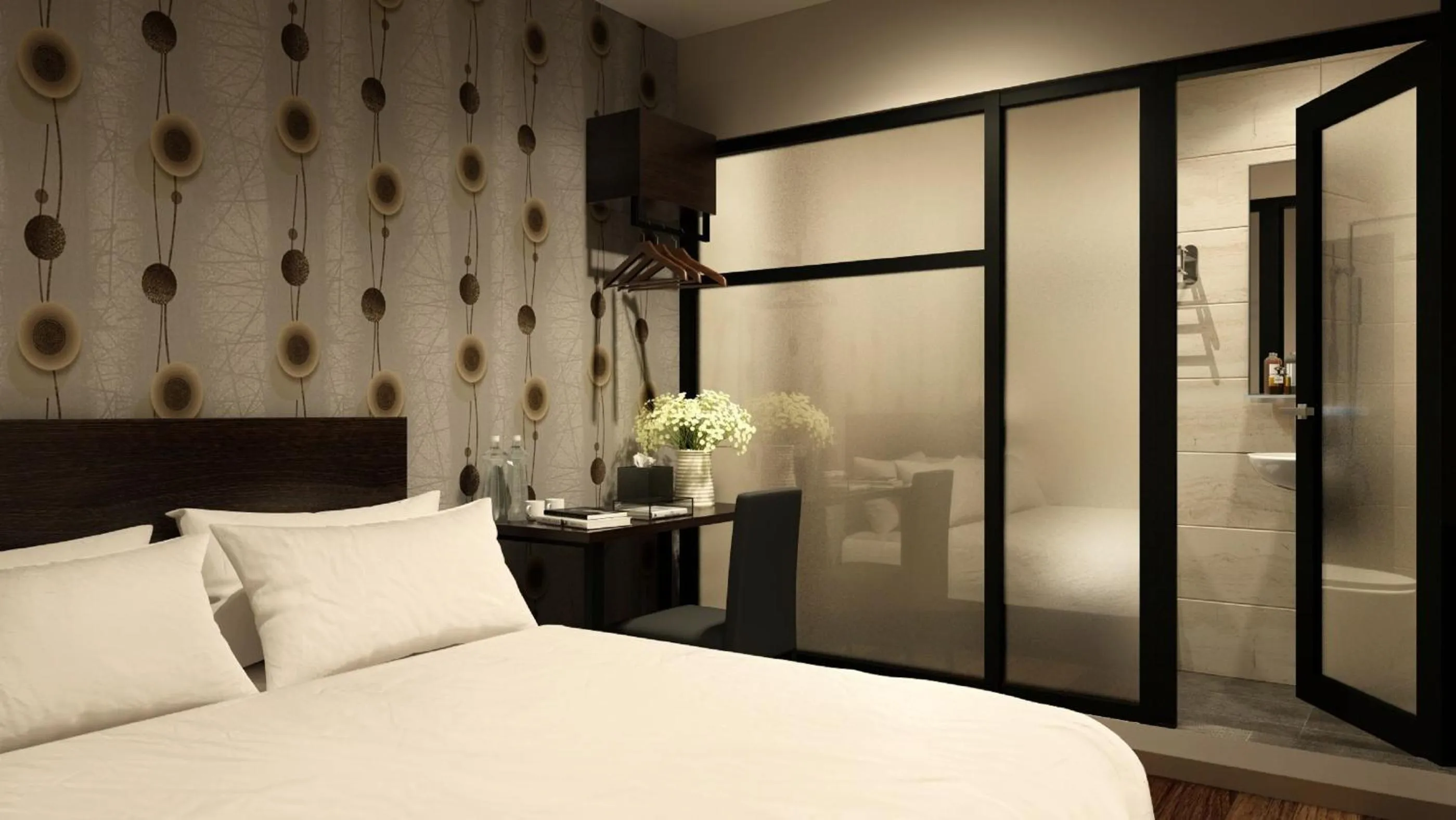 Bedroom, Bed in The Square Hotel