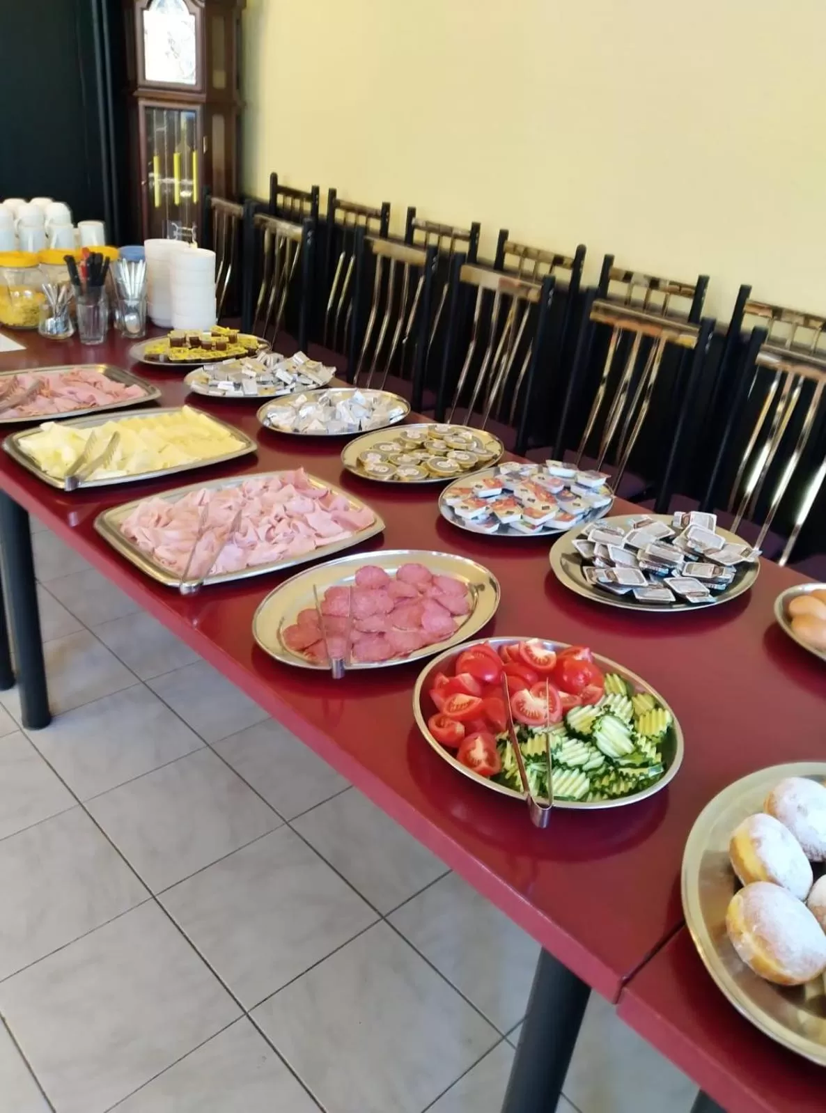 Continental breakfast in Hotel U Jezírka