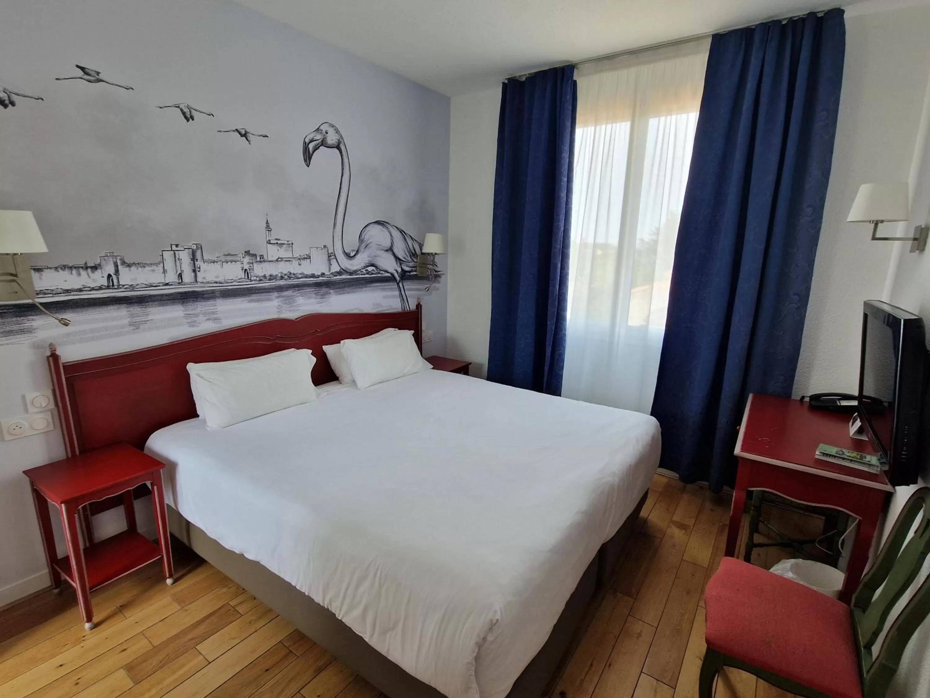 Bed in Logis VIGNES BLANCHES*** Hôtel Cosy et restaurant de terroir