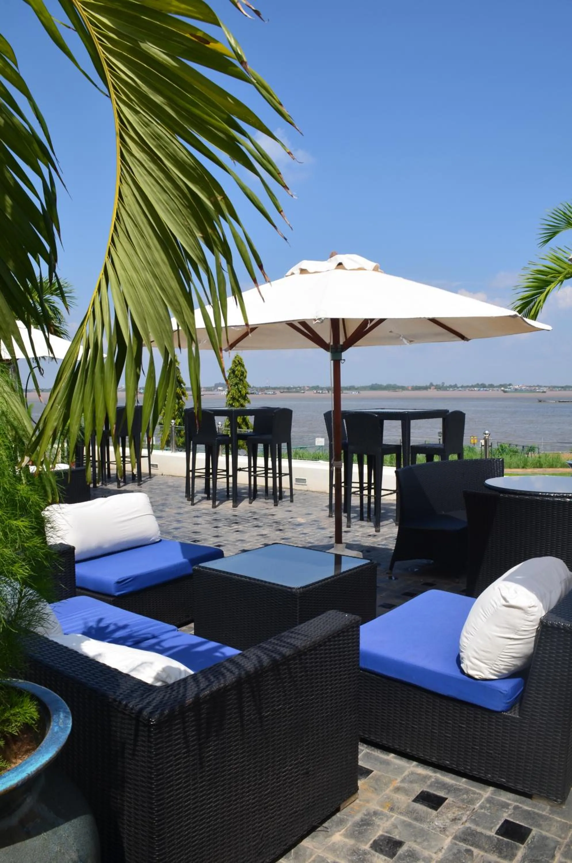 Pool view in Hotel Cambodiana