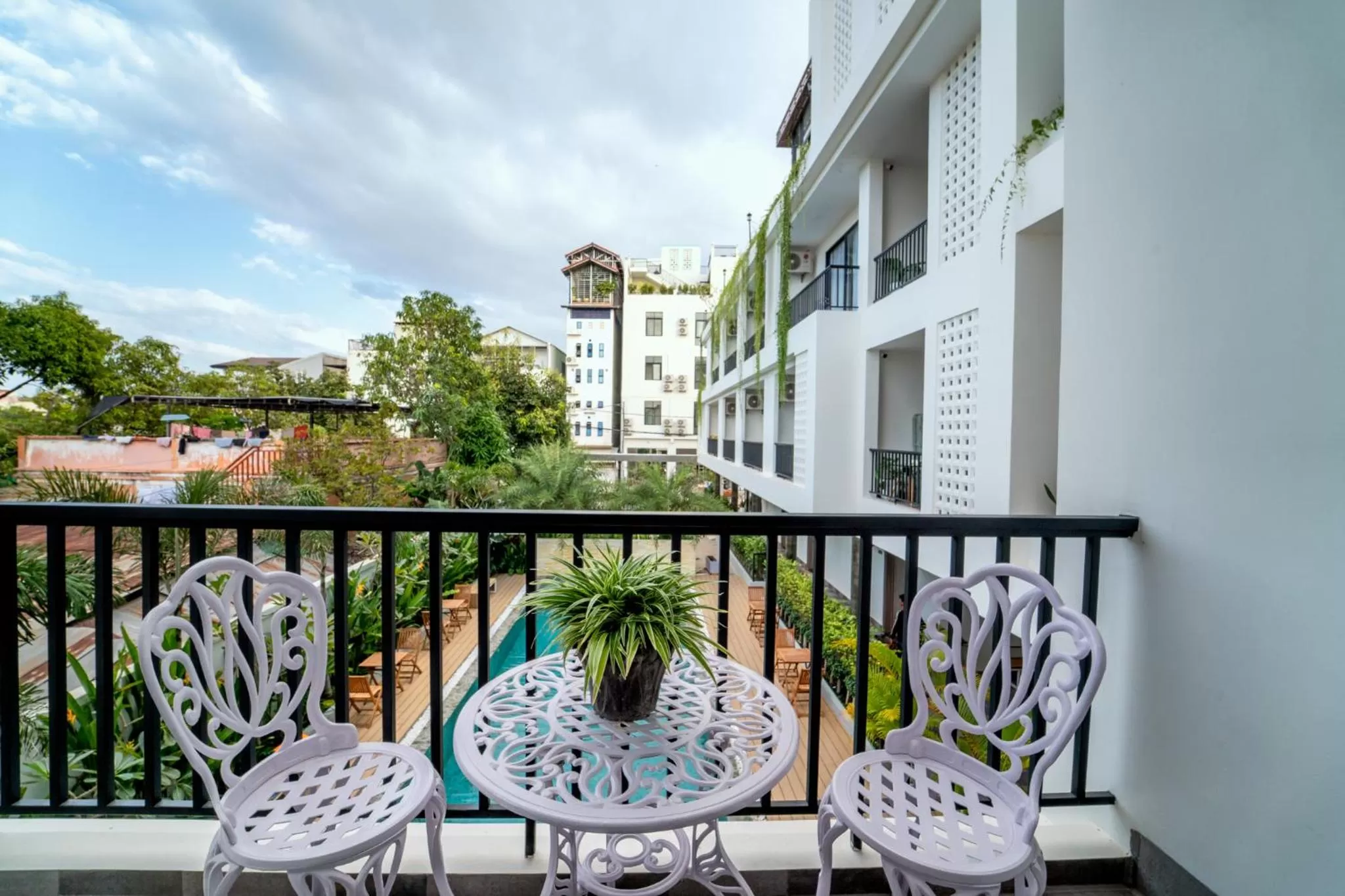 View (from property/room), Balcony/Terrace in Angkor H Villa