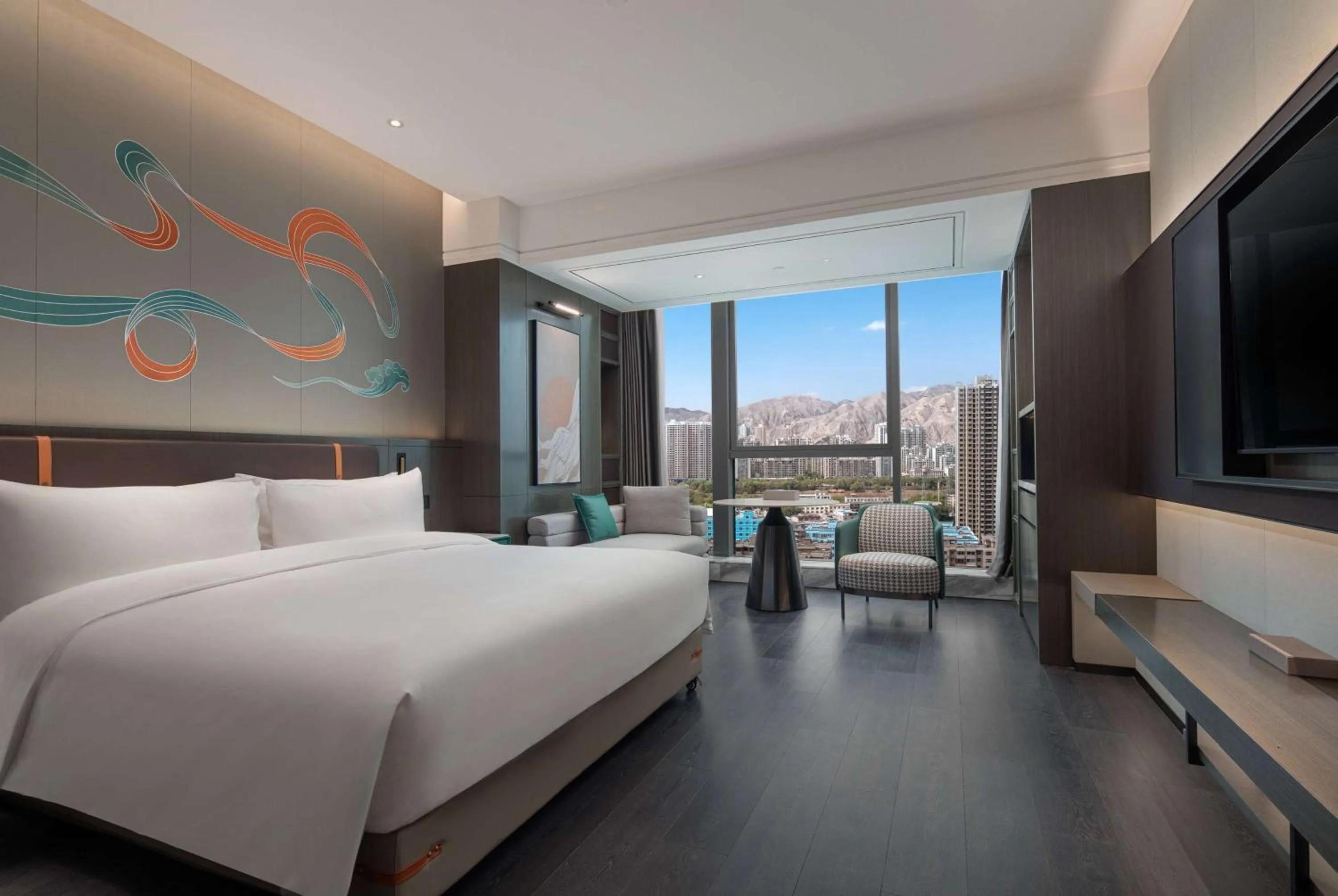 Photo of the whole room, Bed in Wyndham Garden Lanzhou West Railway Station