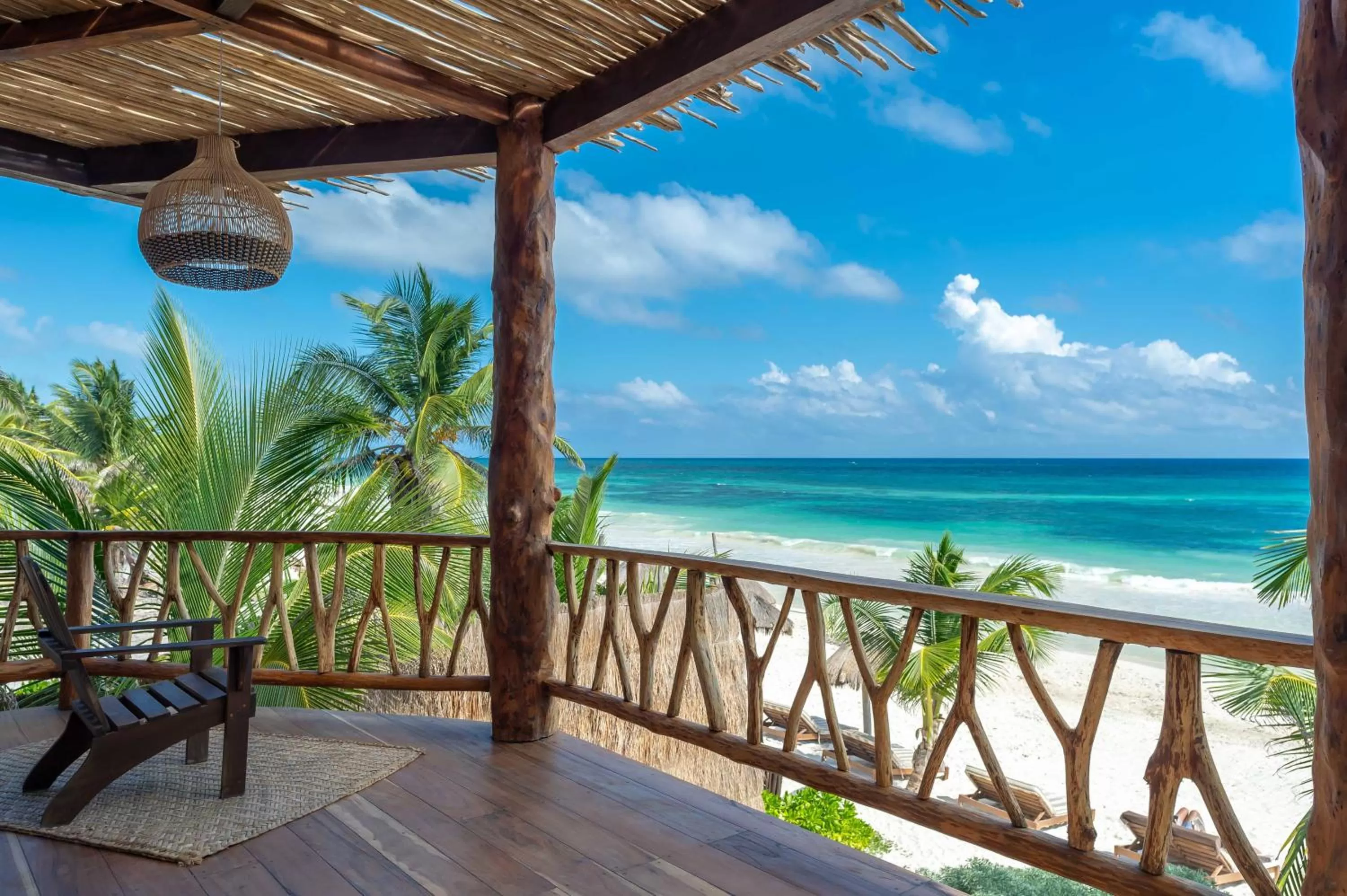 Balcony/Terrace in Casa Ganesh Tulum-Beachfront hotel by Ahau Collection