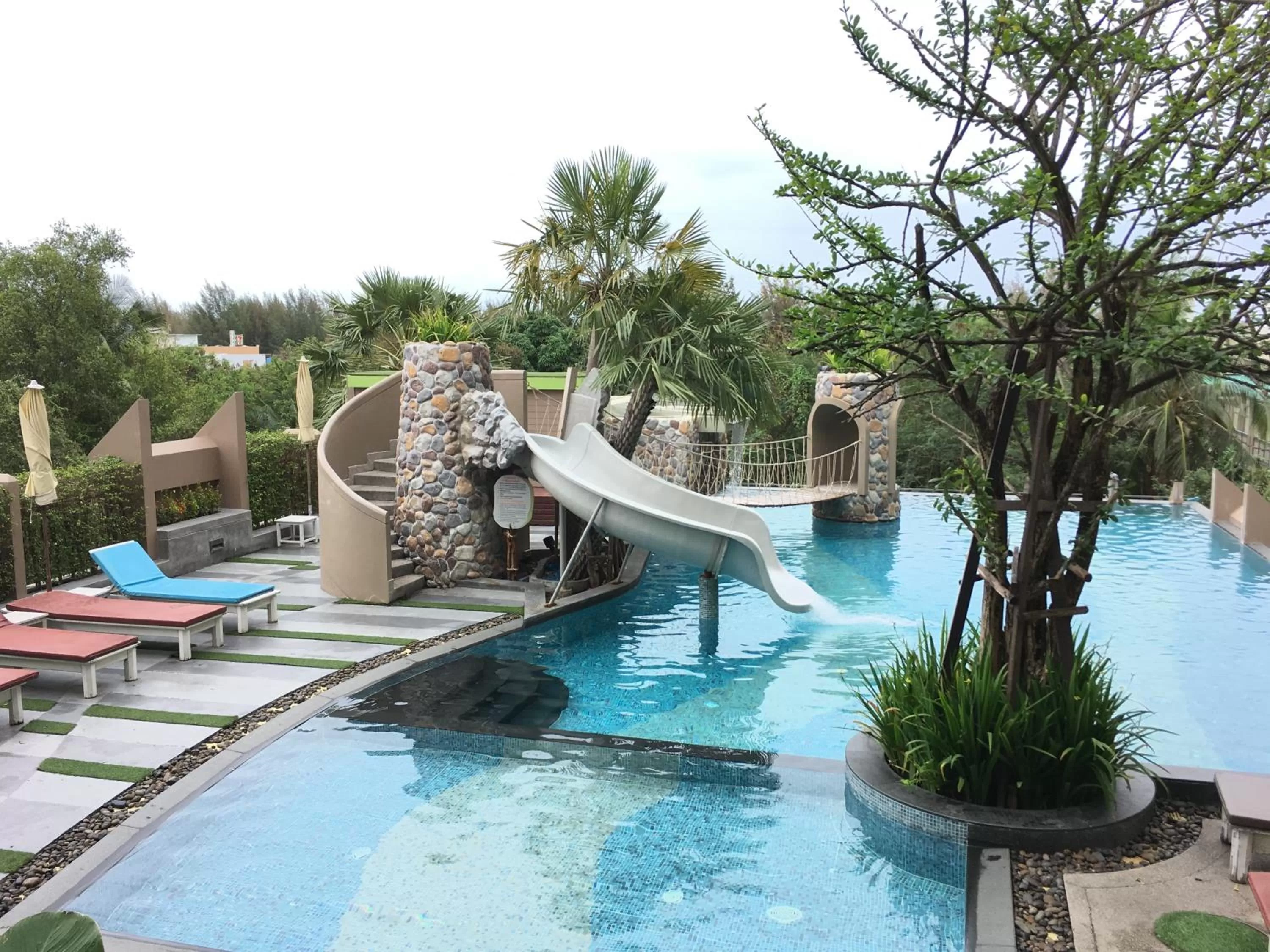 Aqua park in Long Beach Cha-Am Hotel