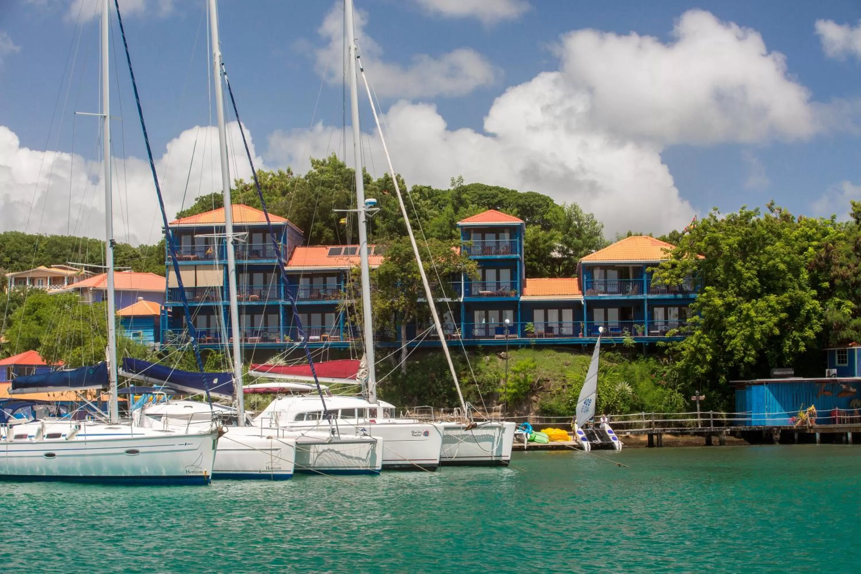 Facade/entrance in True Blue Bay Resort