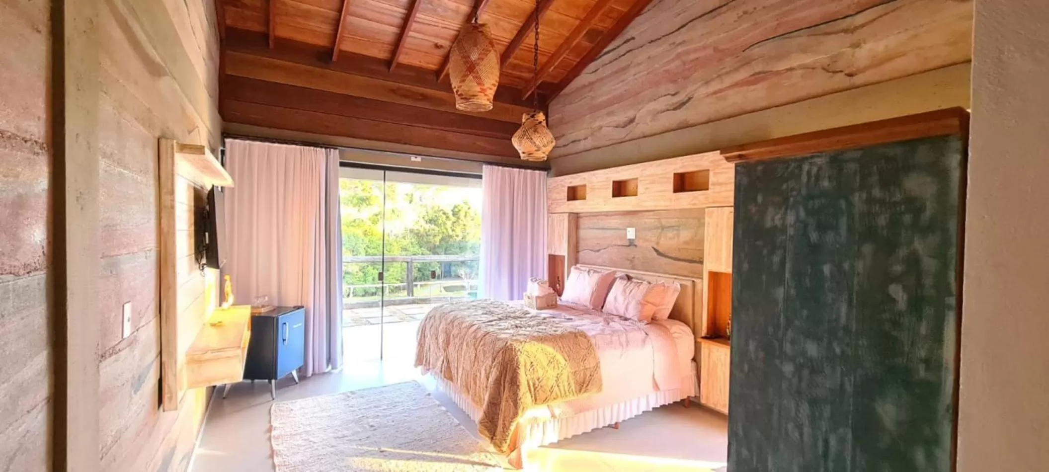 Bed in Pousada Trem Chic