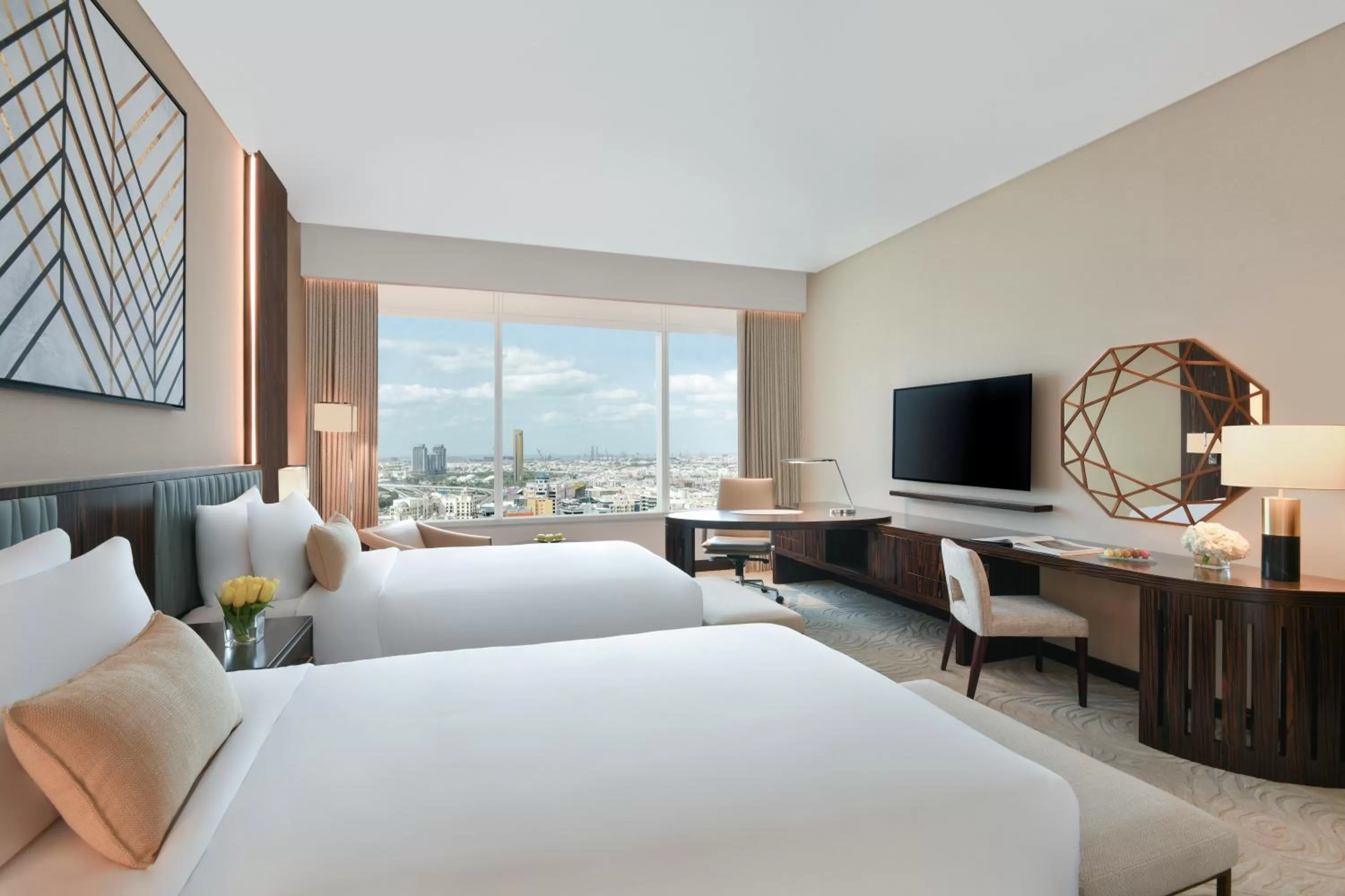 Bedroom, Bed in Sofitel Dubai The Obelisk