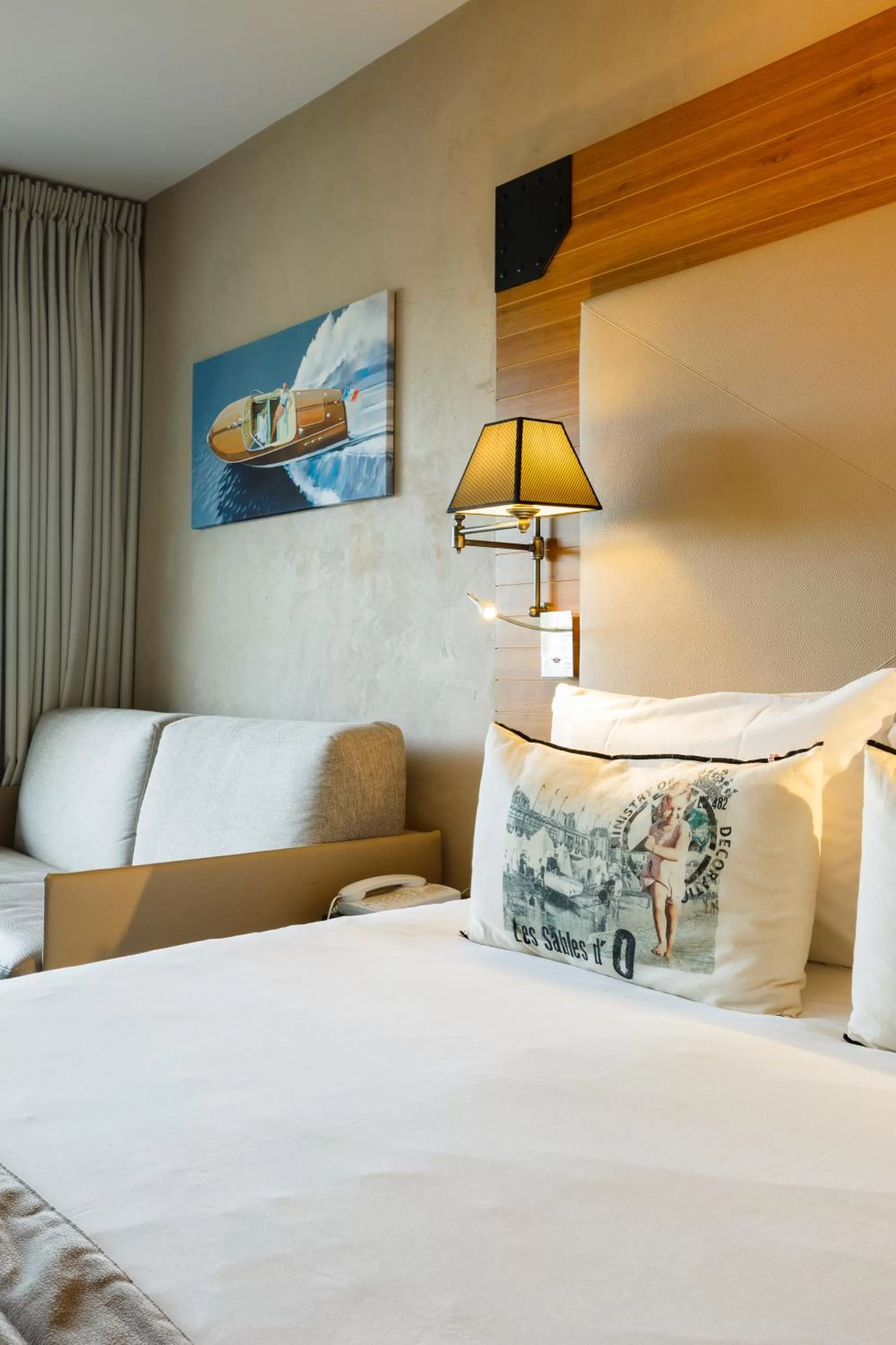 Bedroom, Bed in Côte Ouest Thalasso & Spa Les Sables d'Olonne - MGallery Collection