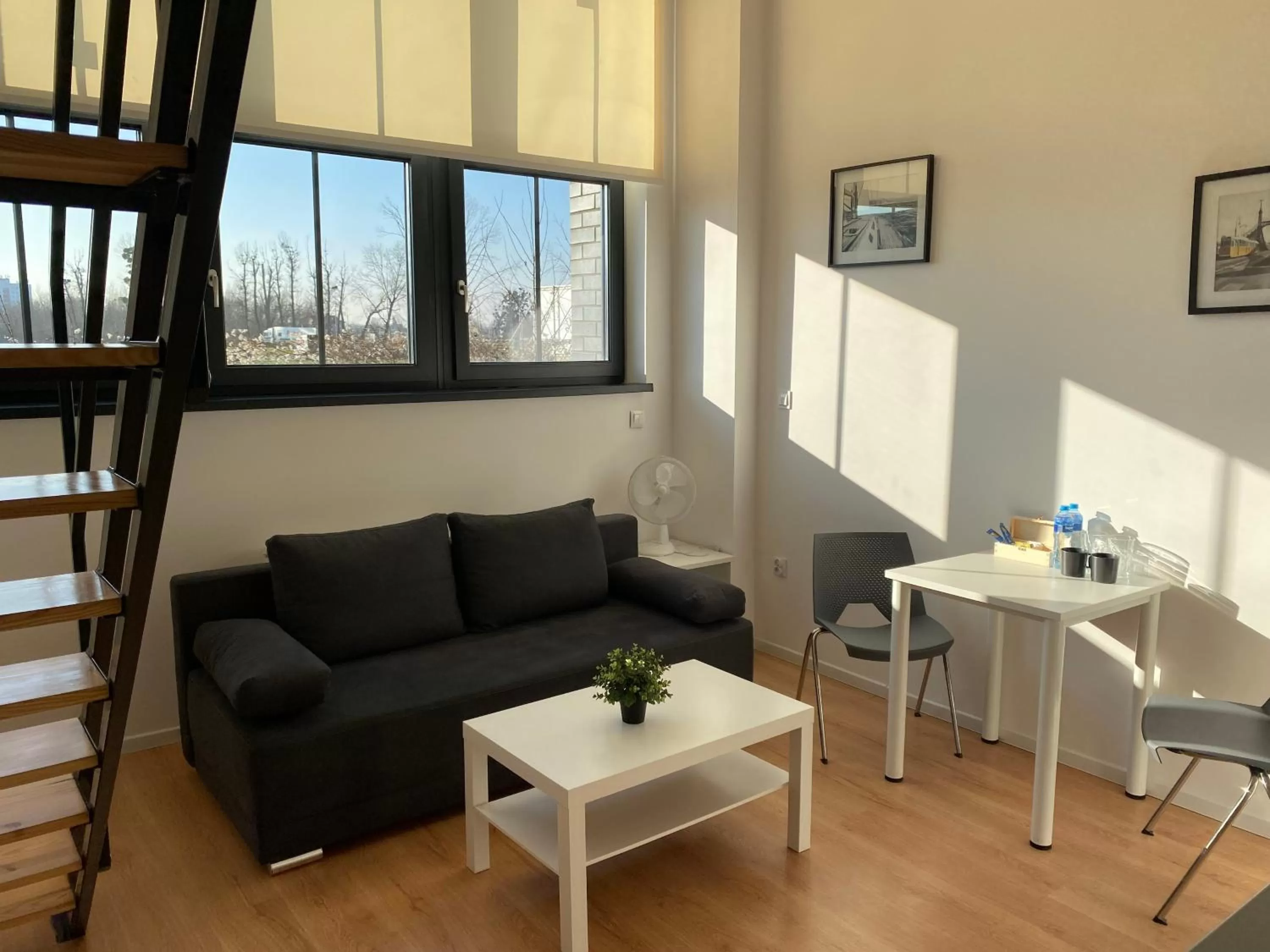 Living room in SleepWell Apartments