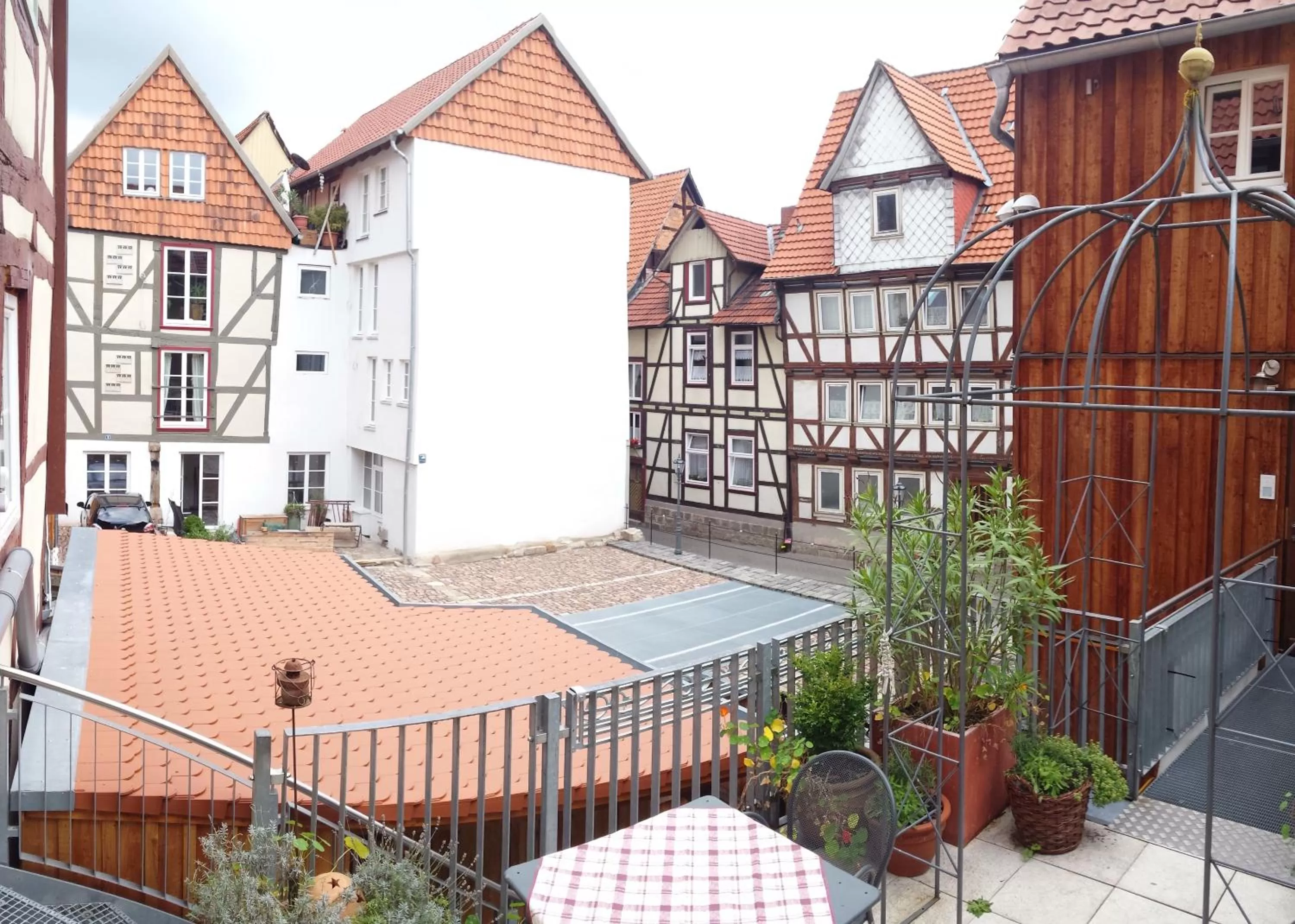 Balcony/Terrace in Fachwerk-Hotel Eisenbart