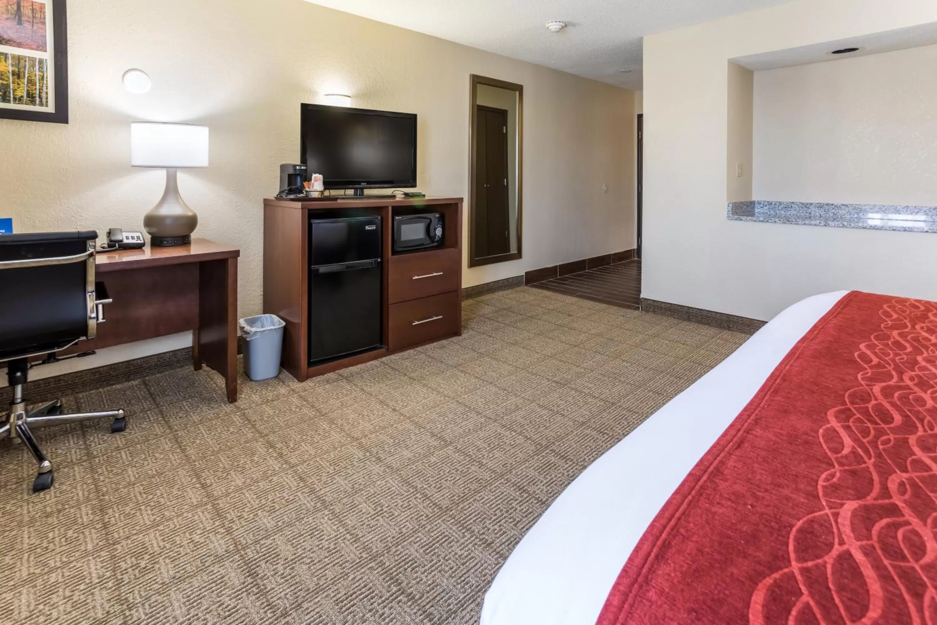 TV and multimedia, Bed in Comfort Inn Waukesha - Milwaukee West