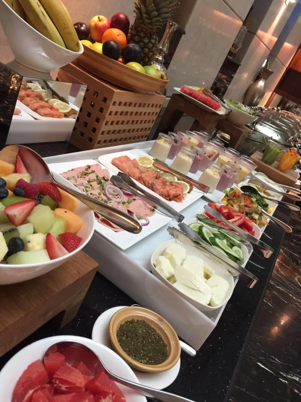 Buffet breakfast in Millennium Executive Apartments Muscat
