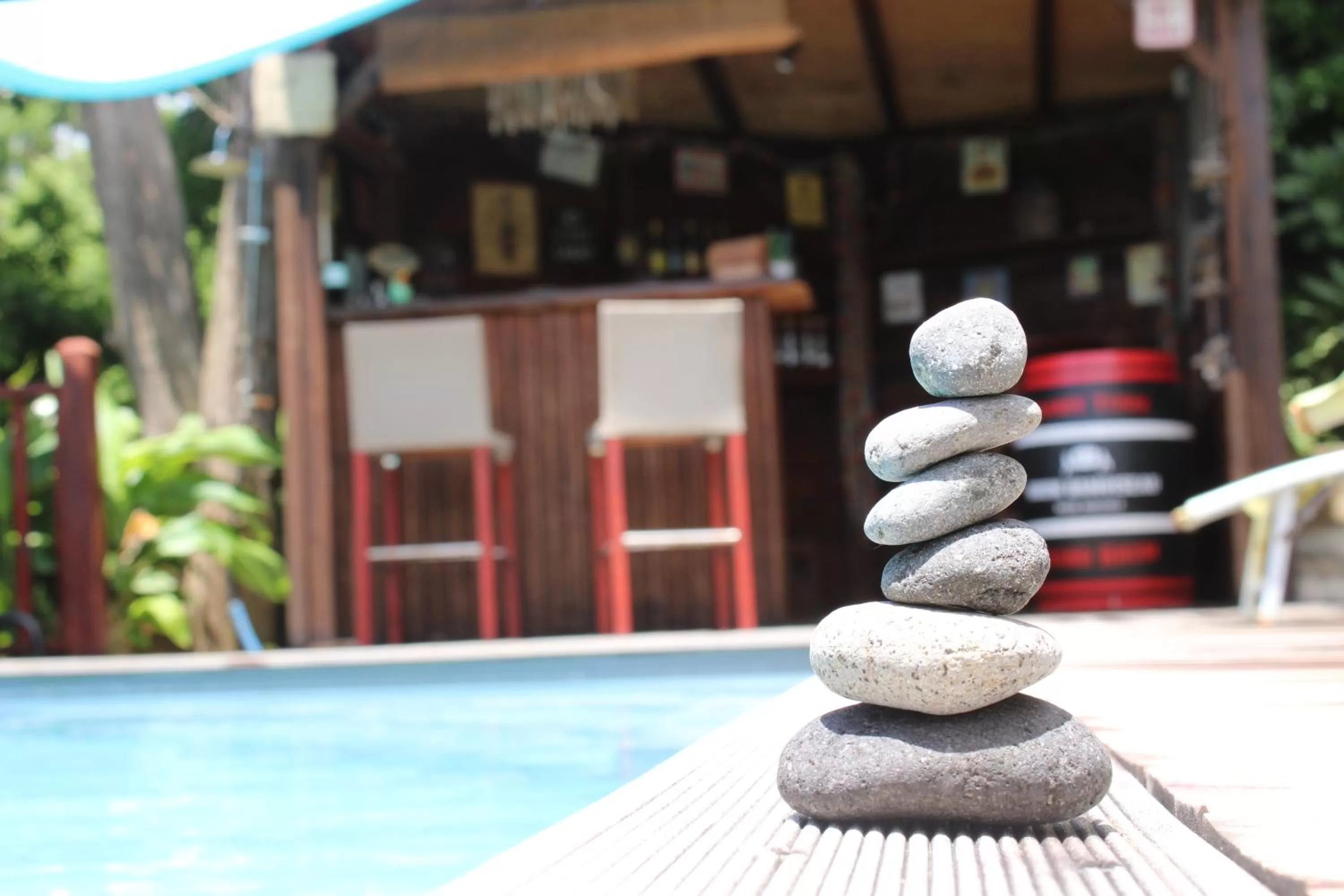 Swimming pool in BUNGALOW La Tortue Bleue