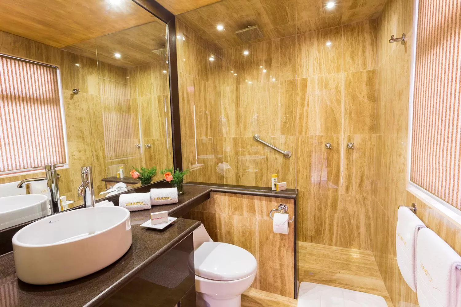 Shower, Bathroom in Luna Volcán, Adventure SPA