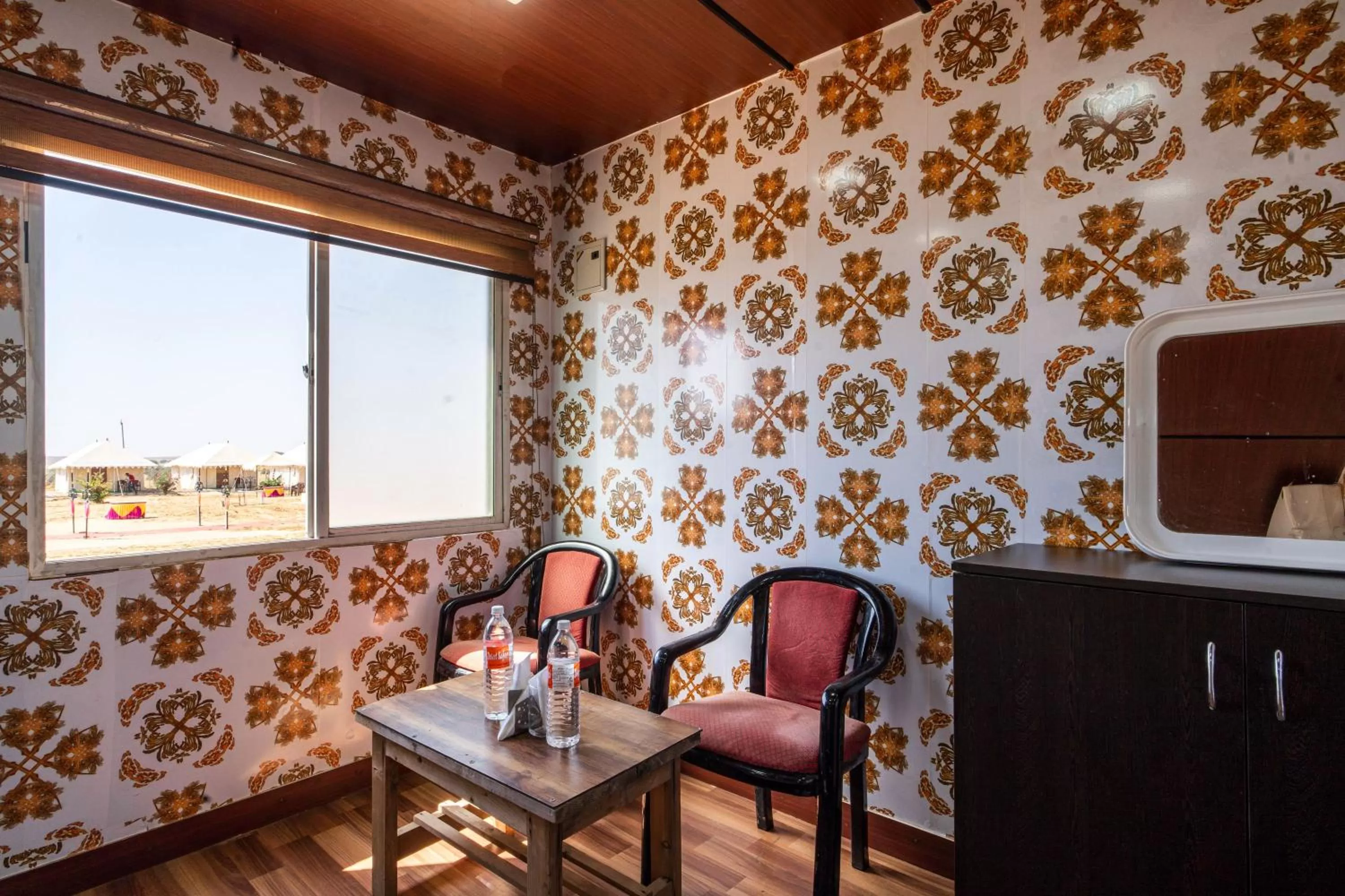 Seating area in Bhati Desert Camp Sam