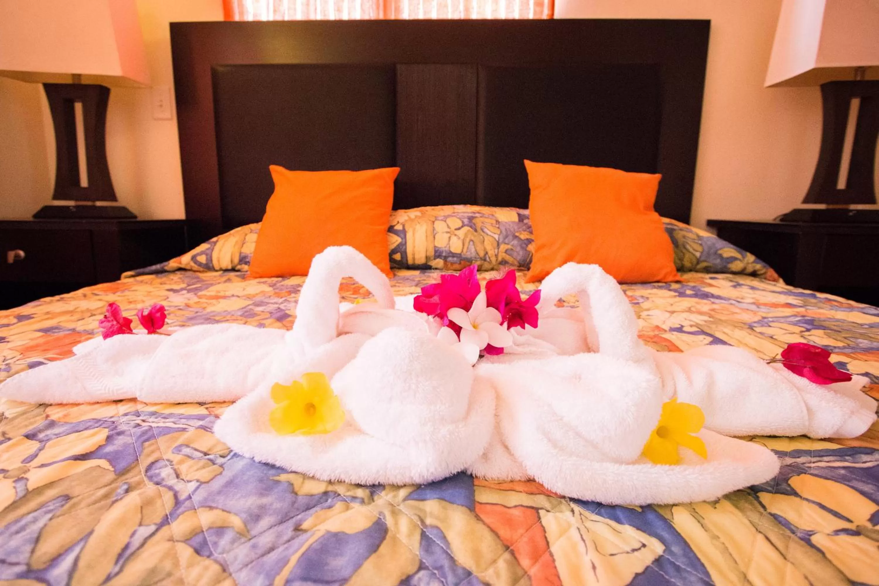 Bed in Connie's Comfort Suites