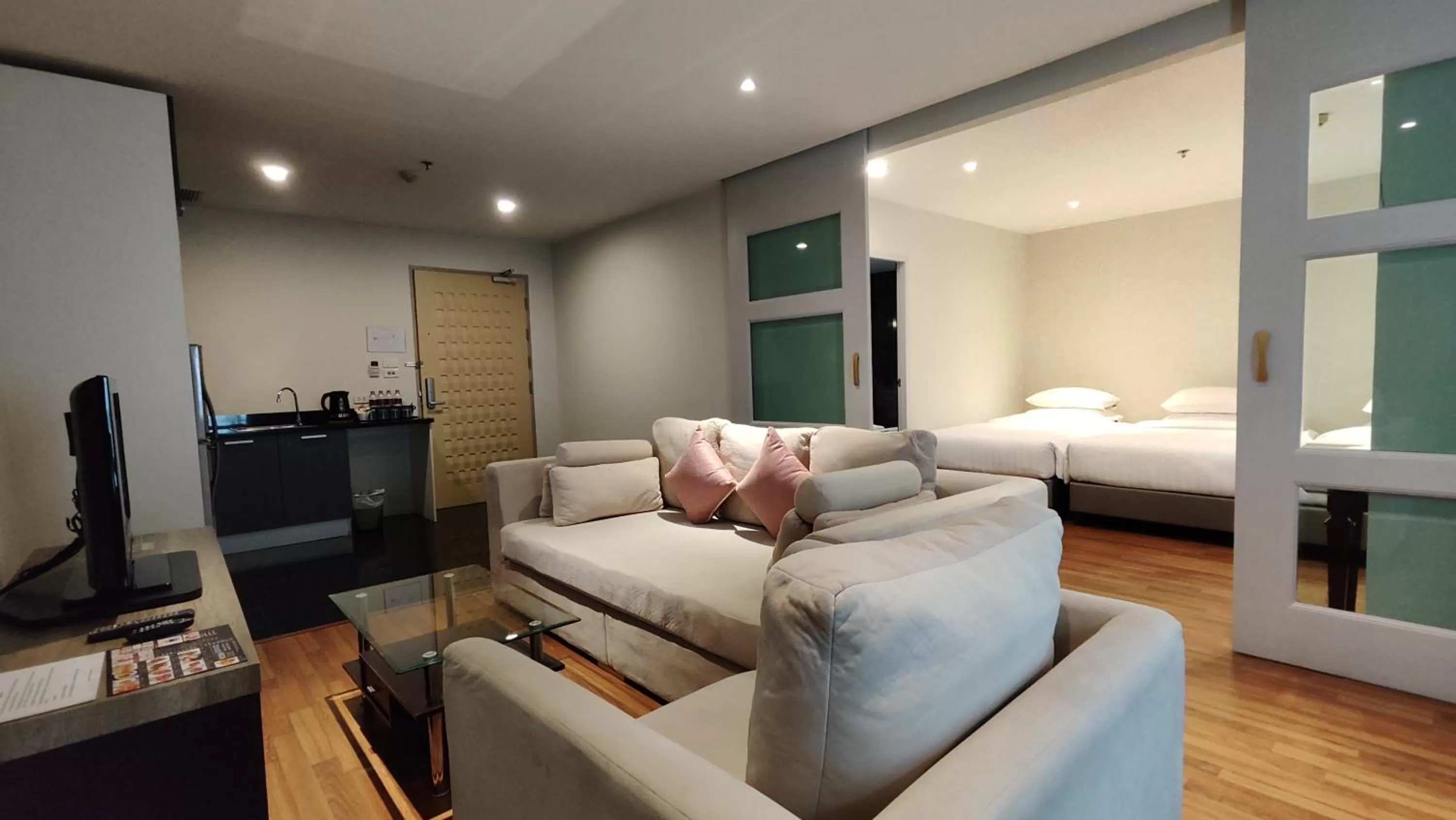 Living room, Bed in The Bless Hotel and Residence