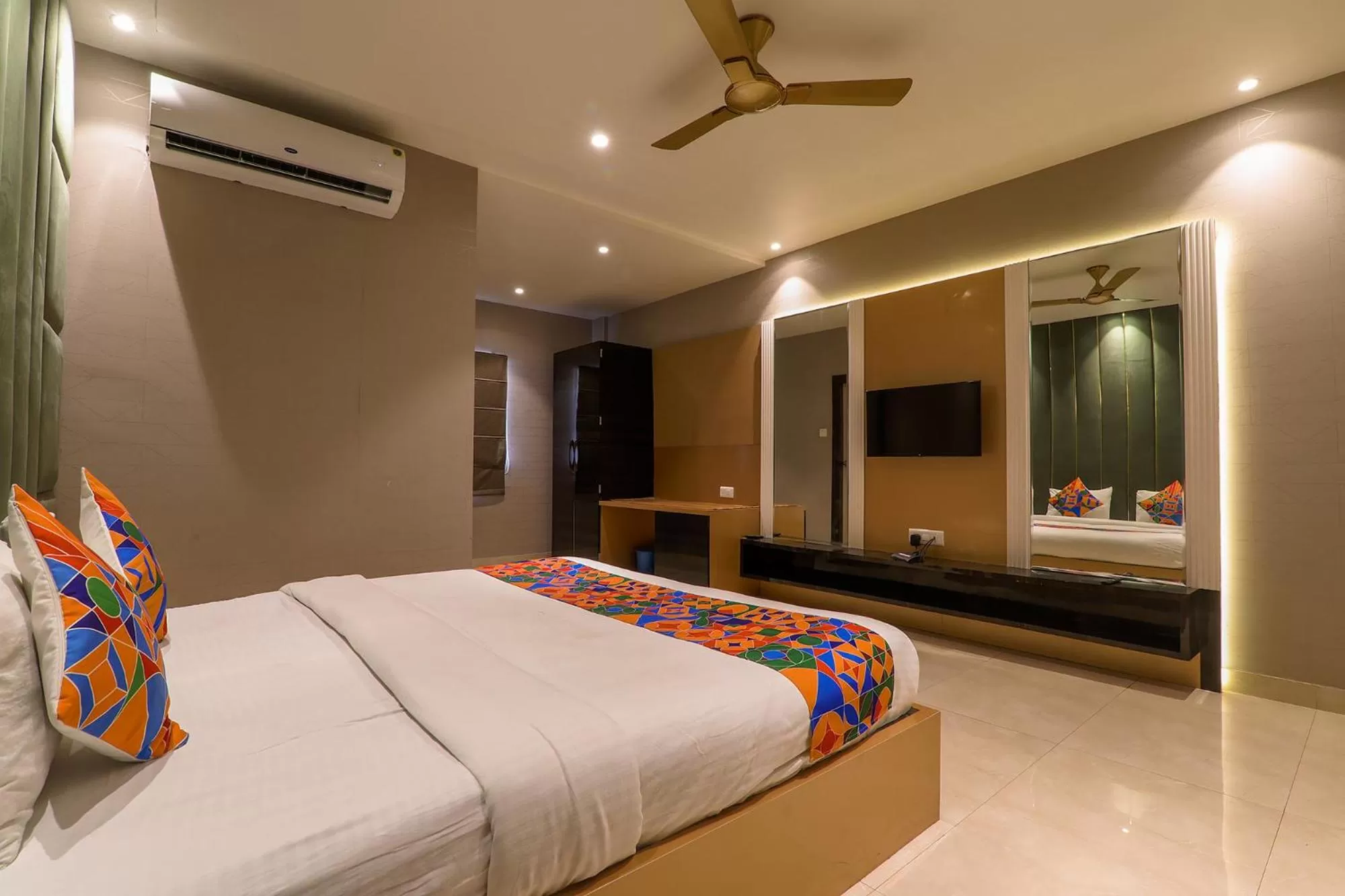 Bed in FabHotel Maya Crystal