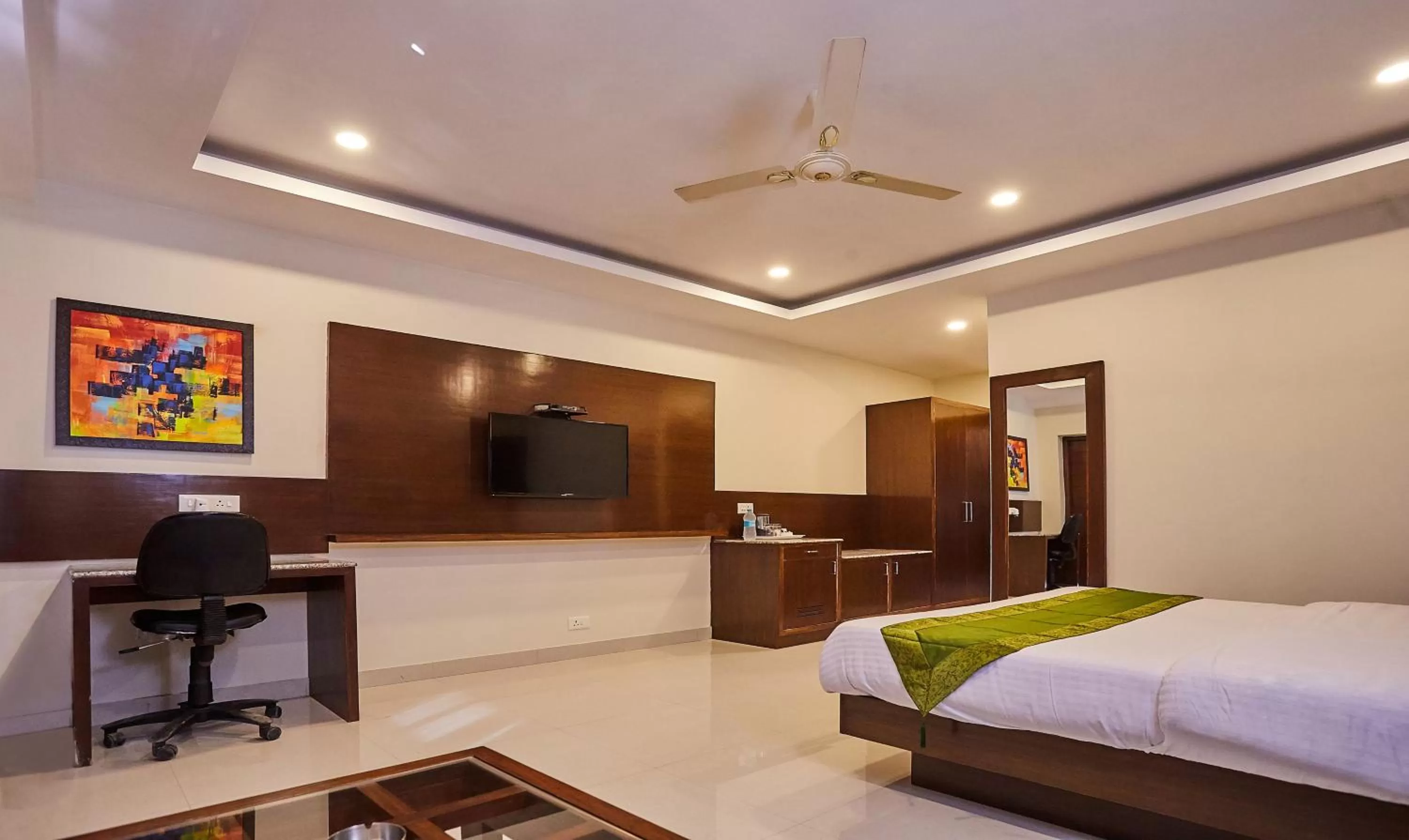 Bedroom, Bed in Treebo Grand Legacy Elite With Roof Top Cafe