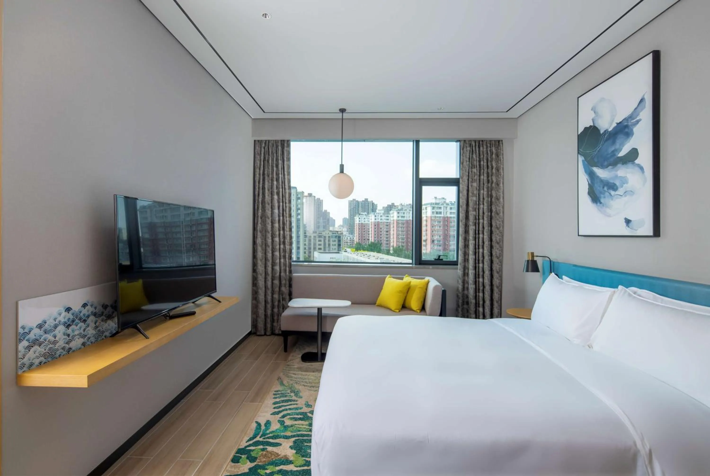 View (from property/room), Bed in Hilton Garden Inn Changchun Economic Development Zone