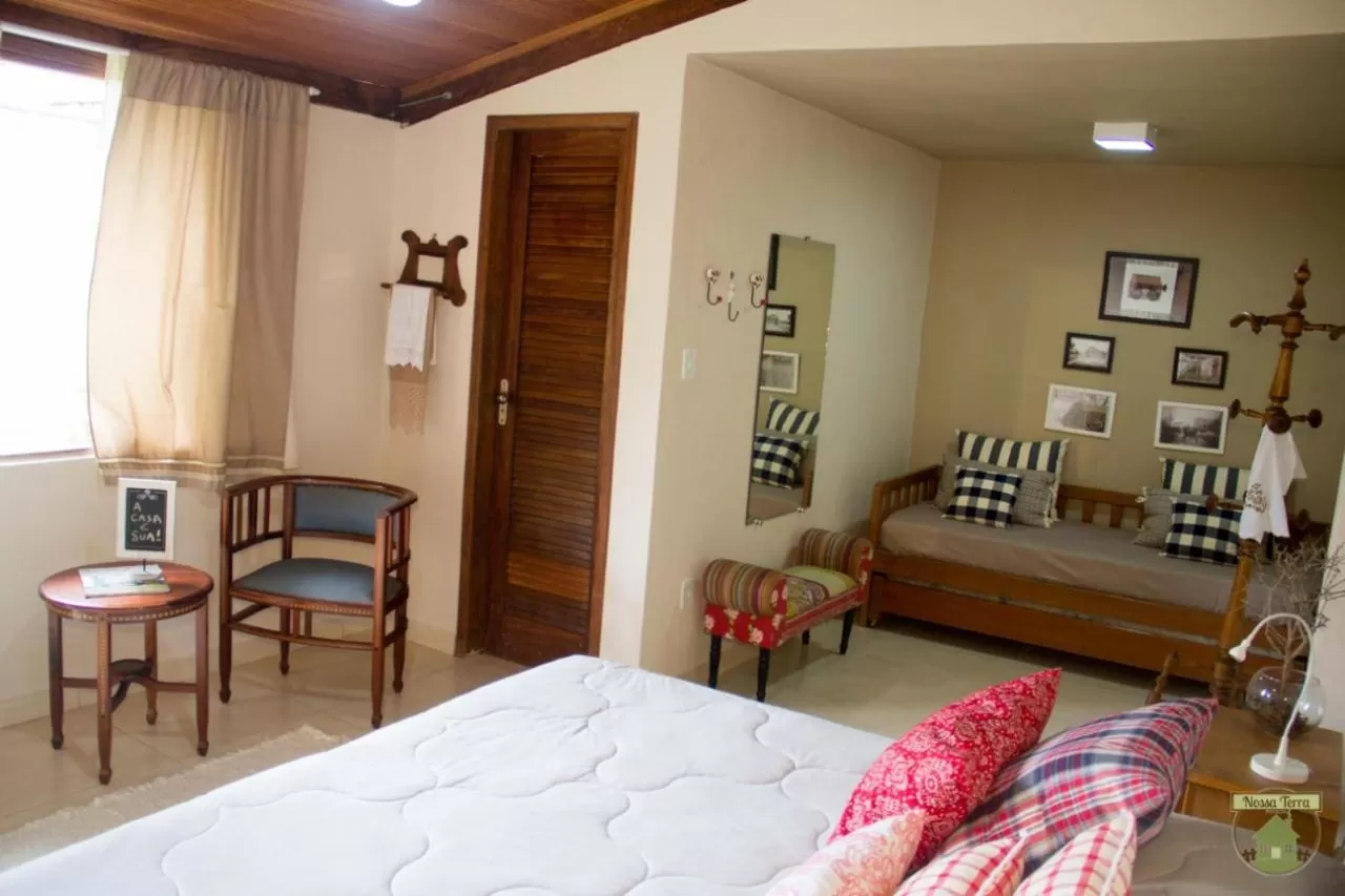 Bed in Pousada Nossa Terra