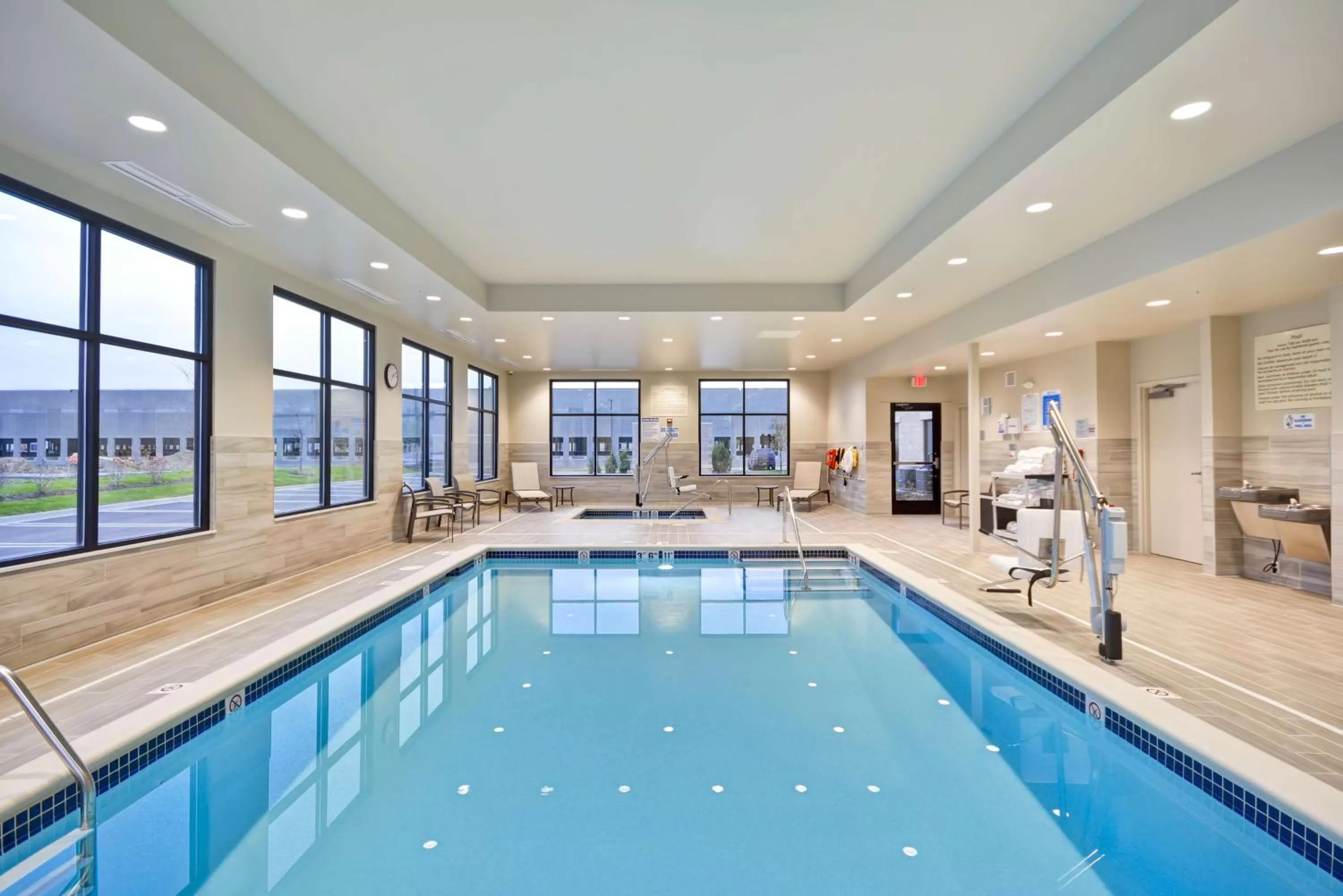 Pool view in Hampton Inn Livonia Detroit