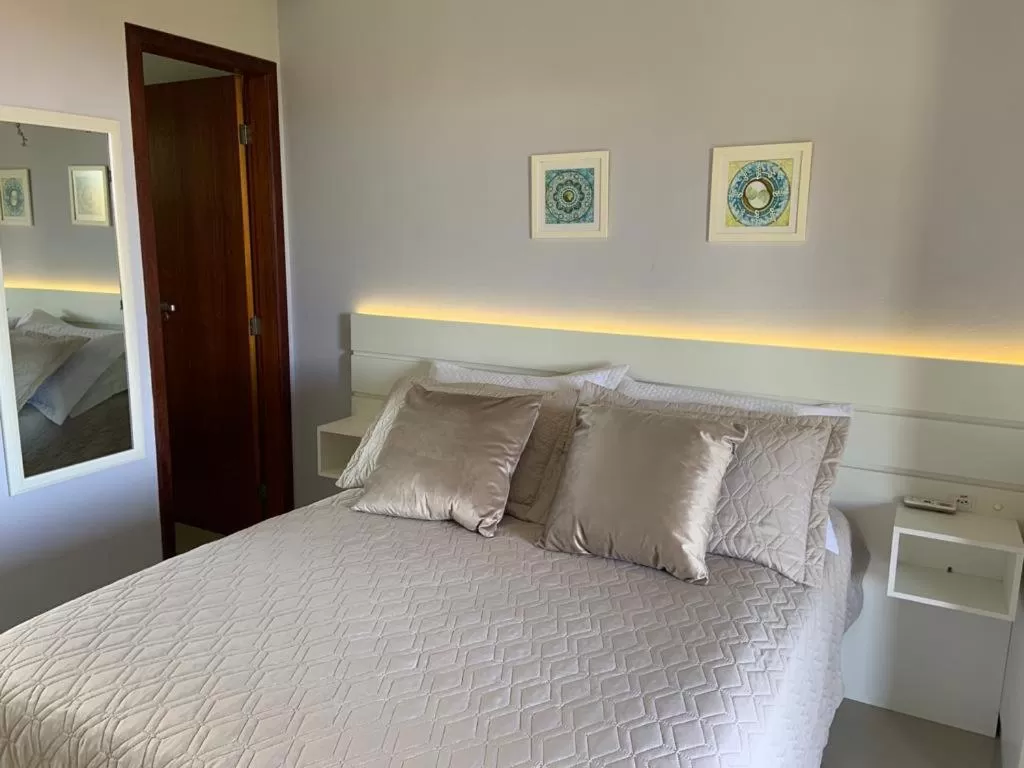 Bed in Pousada Mar de Cristal