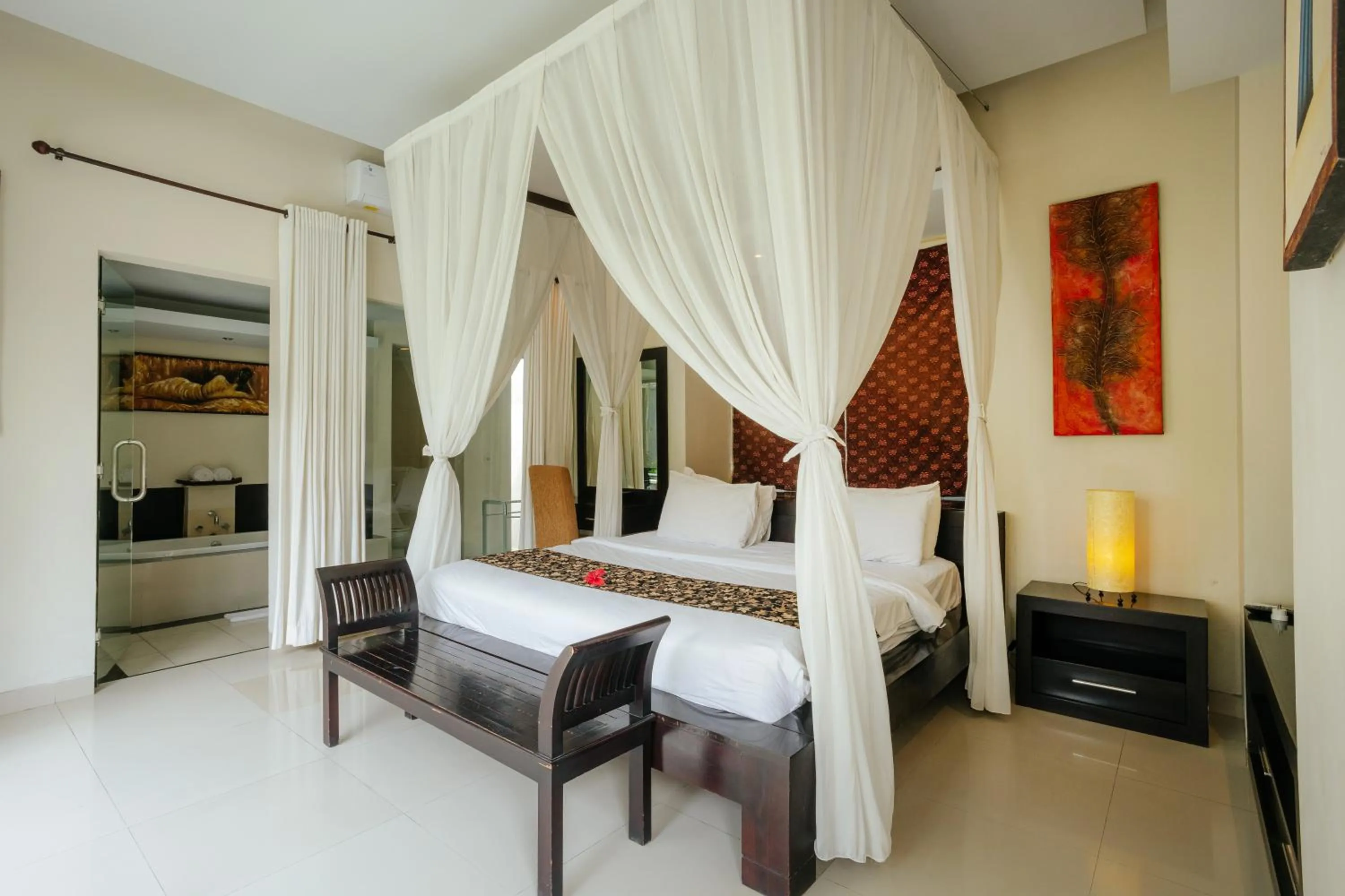 Bed in The Bidadari Villas and Spa Umalas - Seminyak
