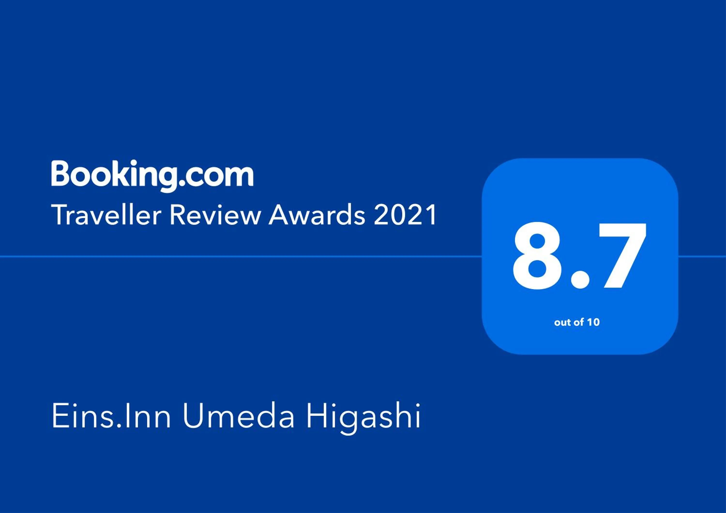 Certificate/Award in Eins.Inn Umeda Higashi