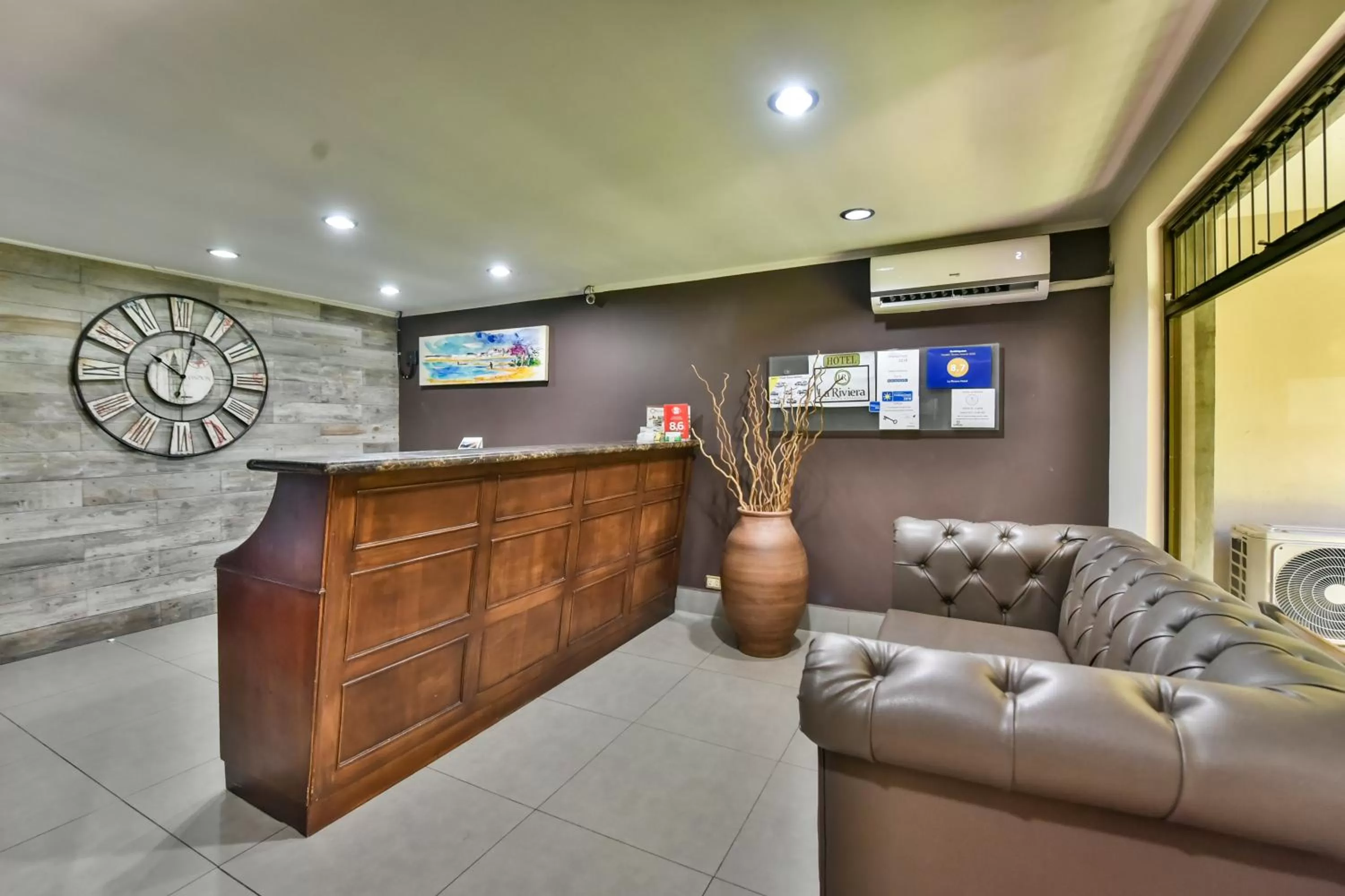 Lobby or reception in La Riviera Hotel