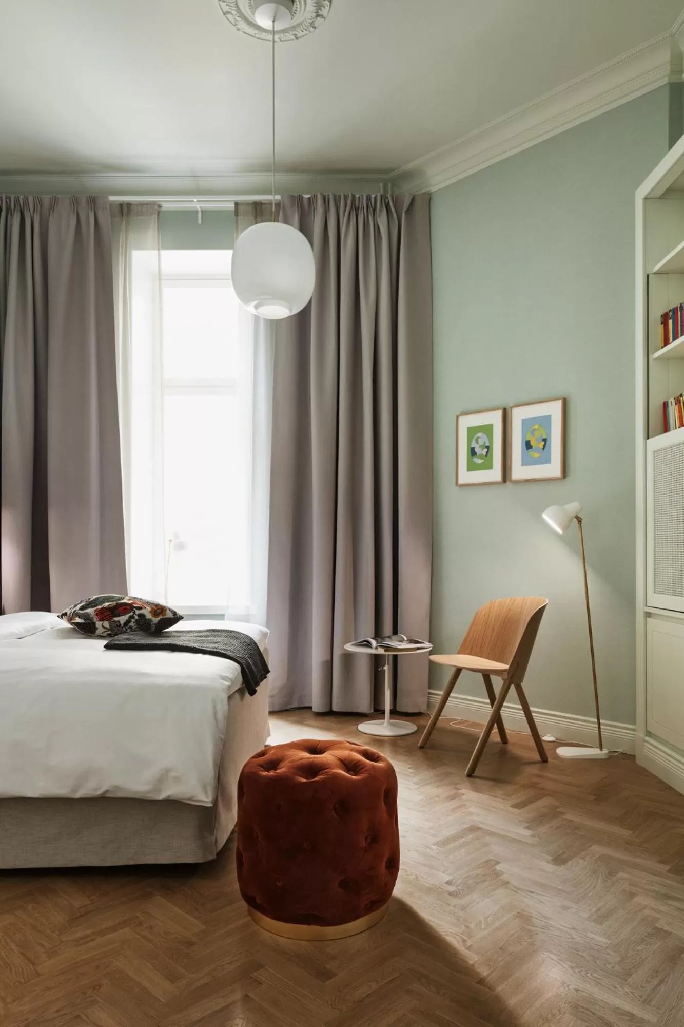 Decorative detail, Bed in Hotel St. George Helsinki