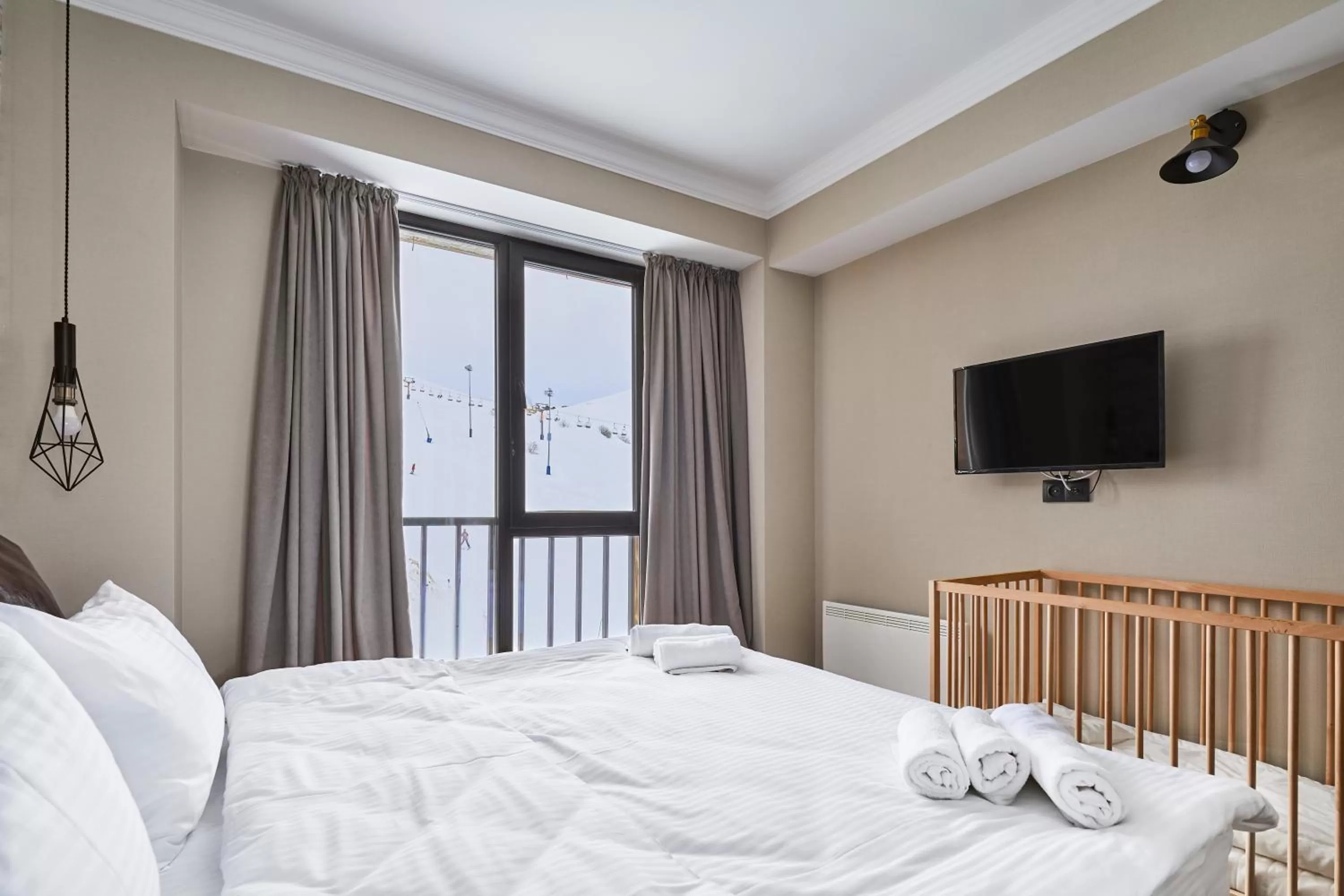 Bedroom, Bed in Gudauri Loft Hotel