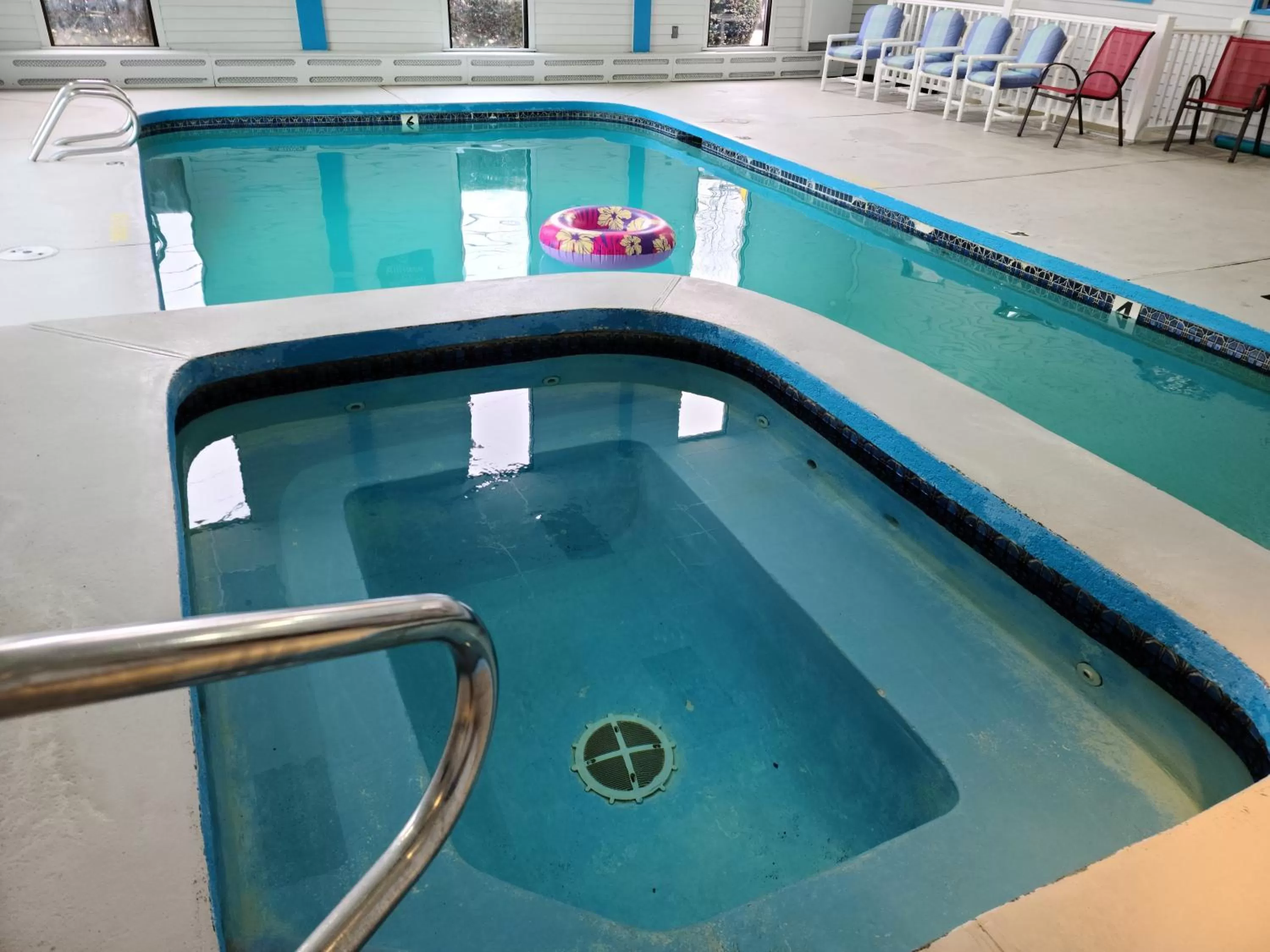 Pool view in Hampton Village Inn