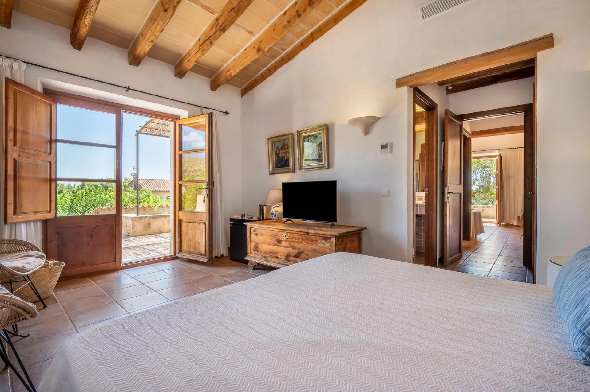 Bed in Agroturismo Son Siurana