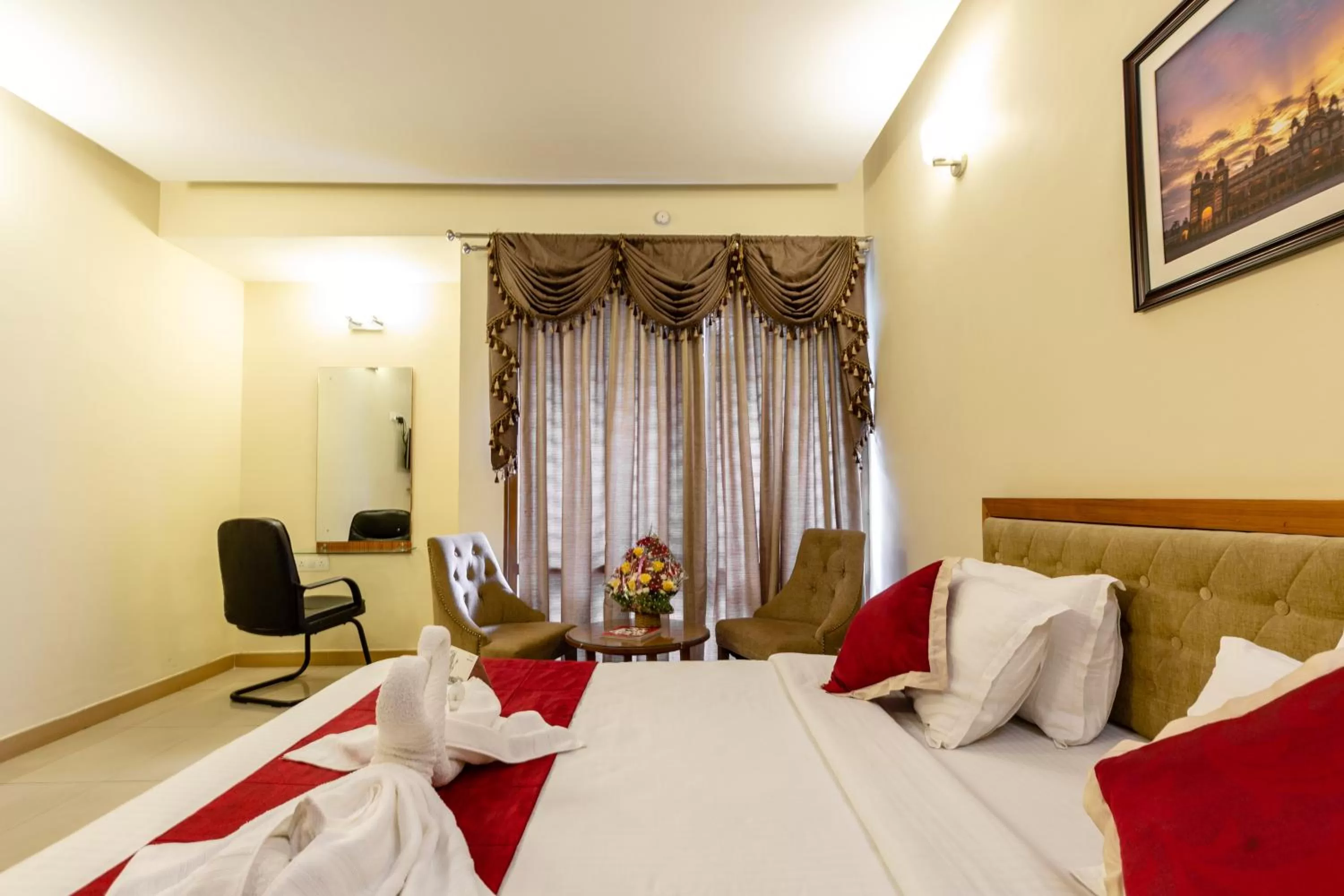 Bed in KSTDC Hotel Mayura Hoysala, Mysore