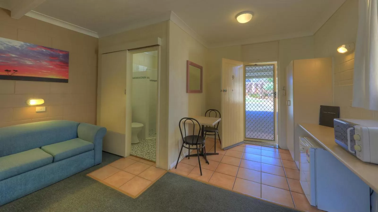 Living room in Glen Innes Motel