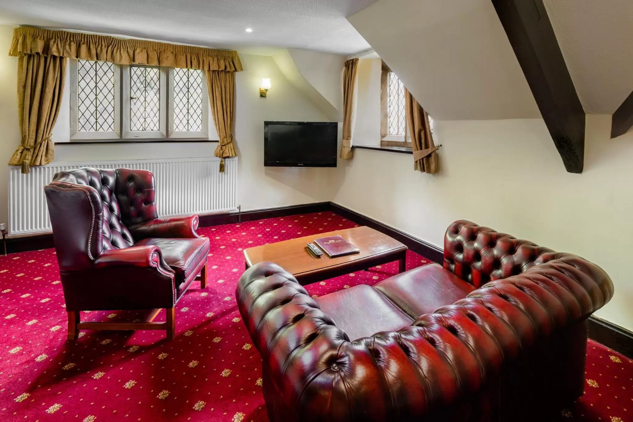Seating area, Bed in Bagdale Hall