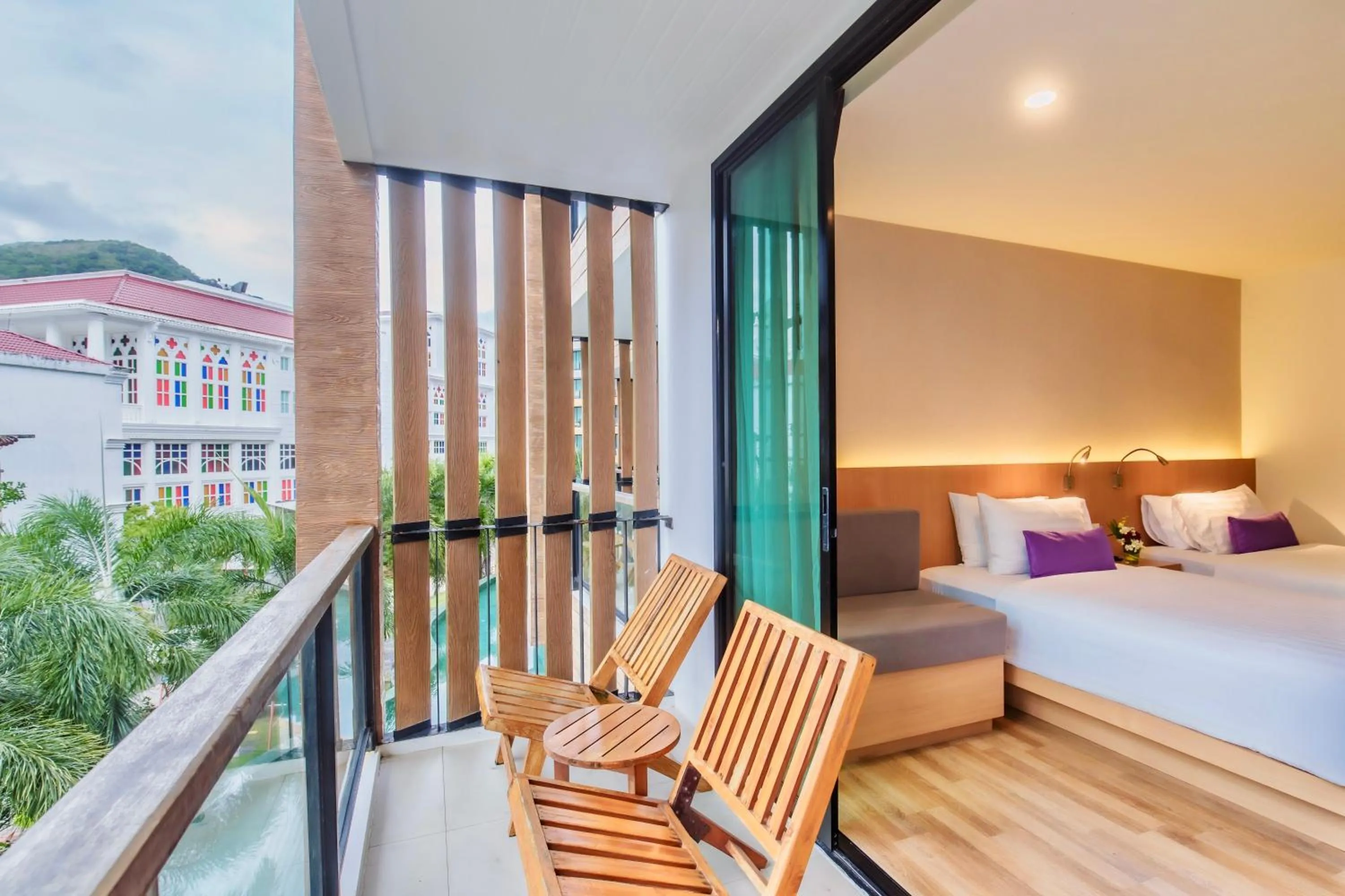 Balcony/Terrace, Bed in The Lunar Patong