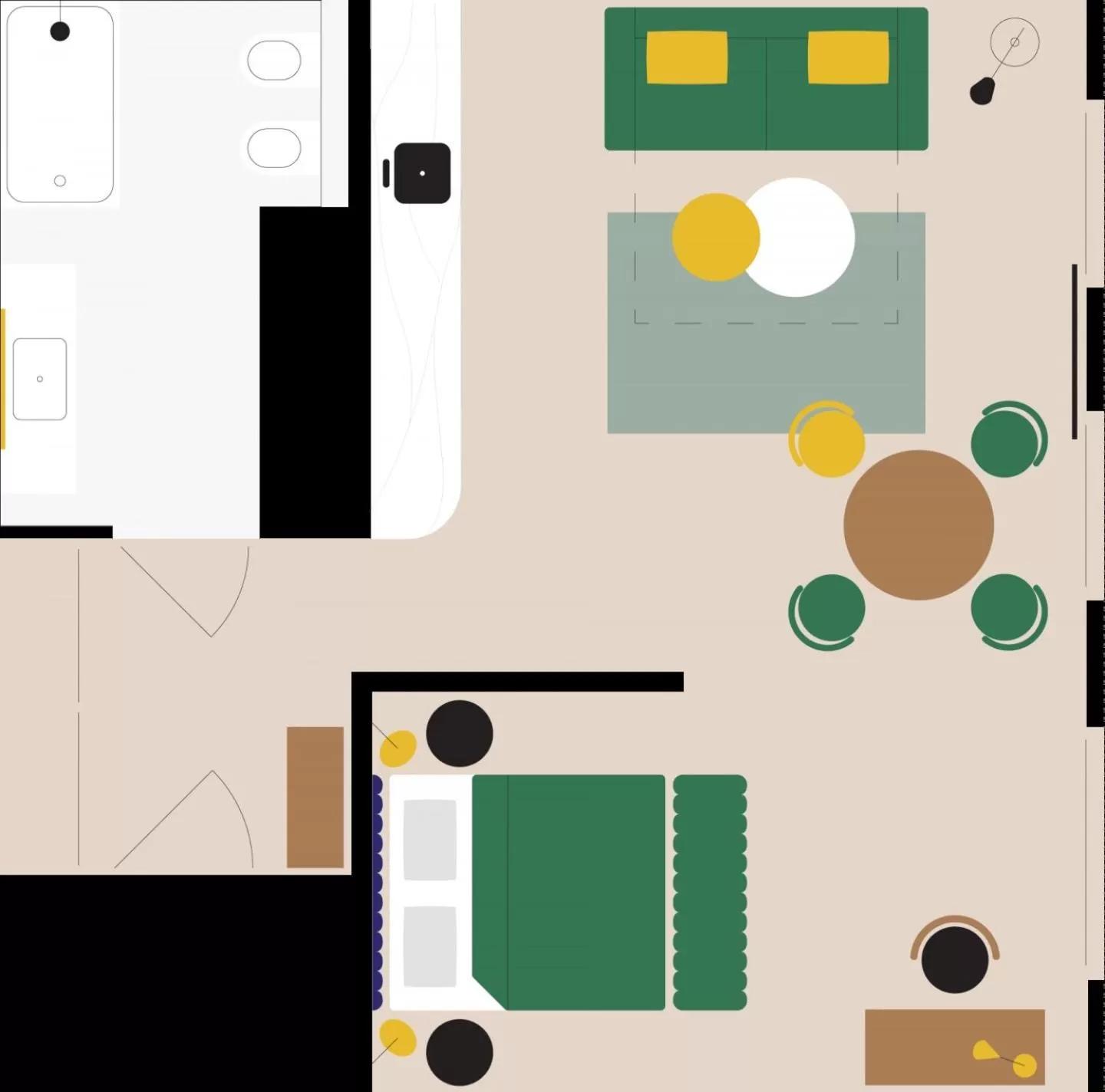 Photo of the whole room in No.4 Residence