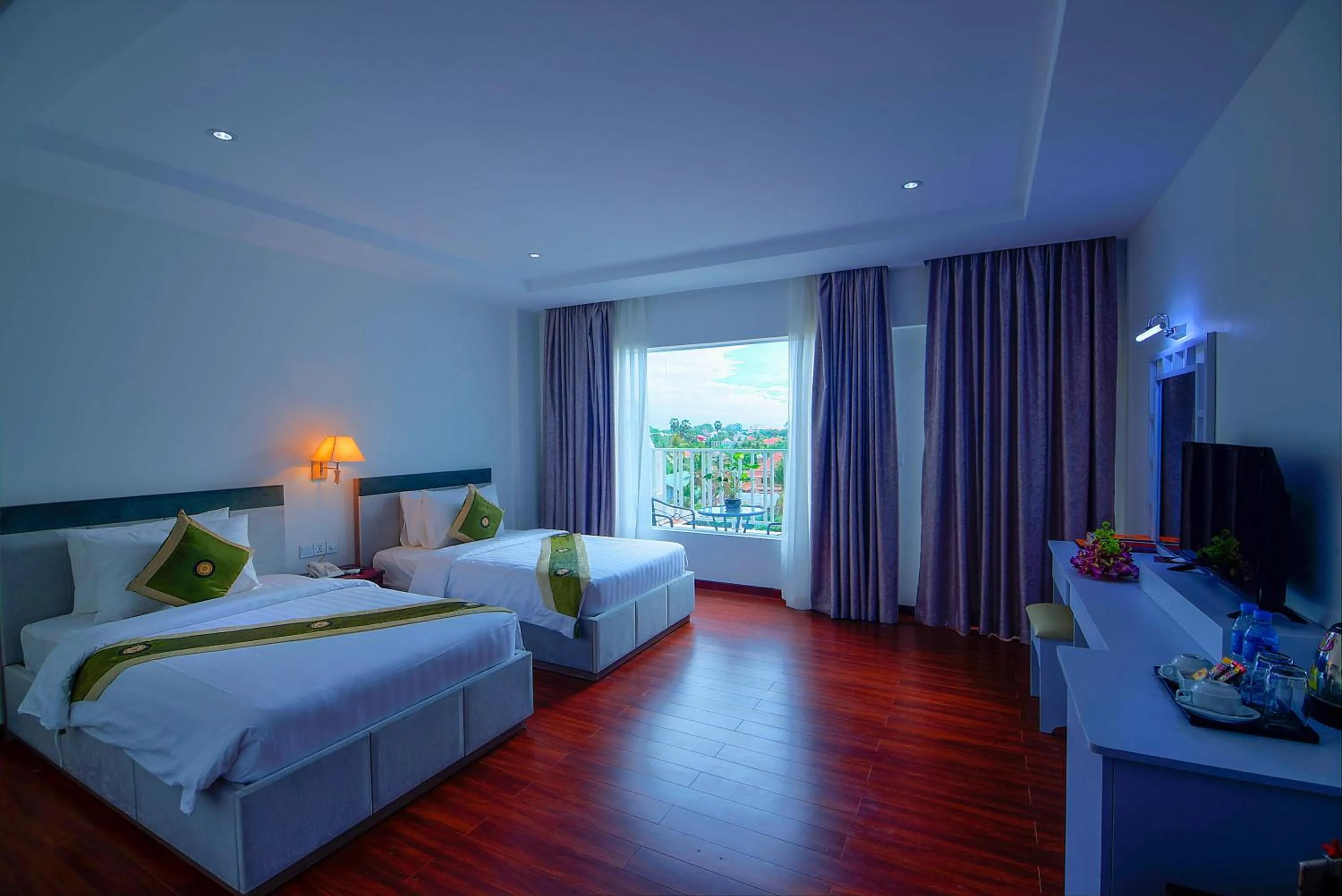 Photo of the whole room, Bed in Starry Angkor Hotel