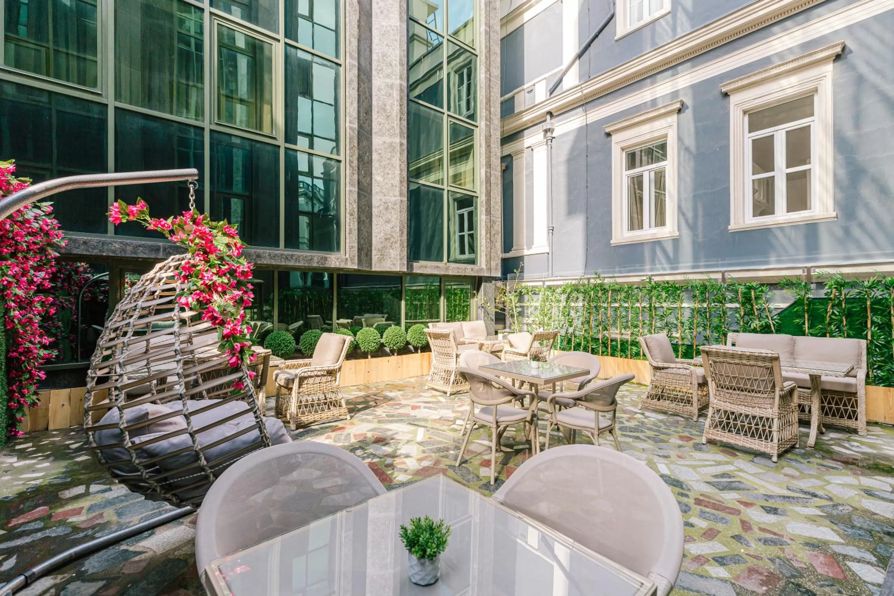 Patio in Marble Hotel