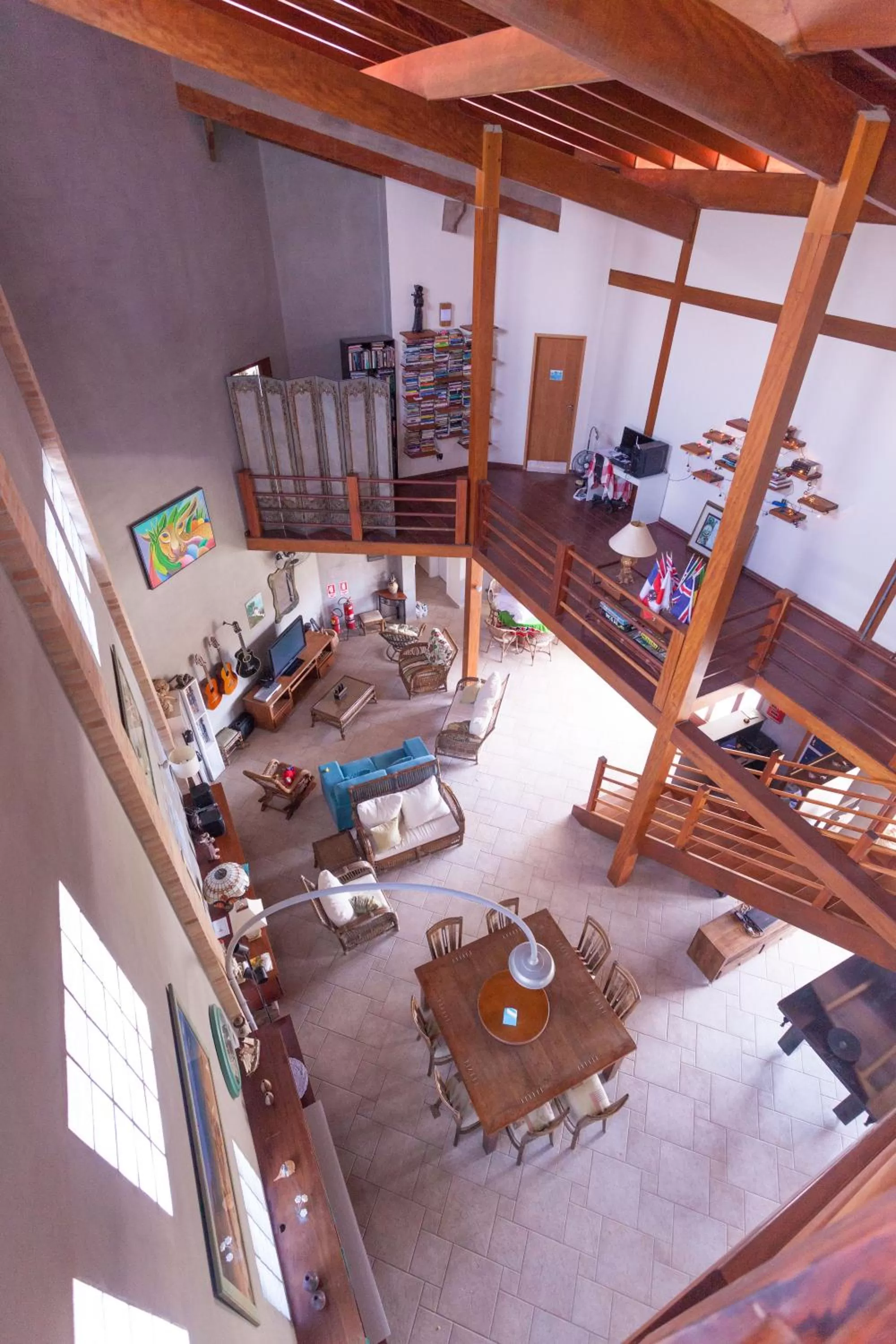 Communal lounge/ TV room in Ubatuba Ecologic Pousada