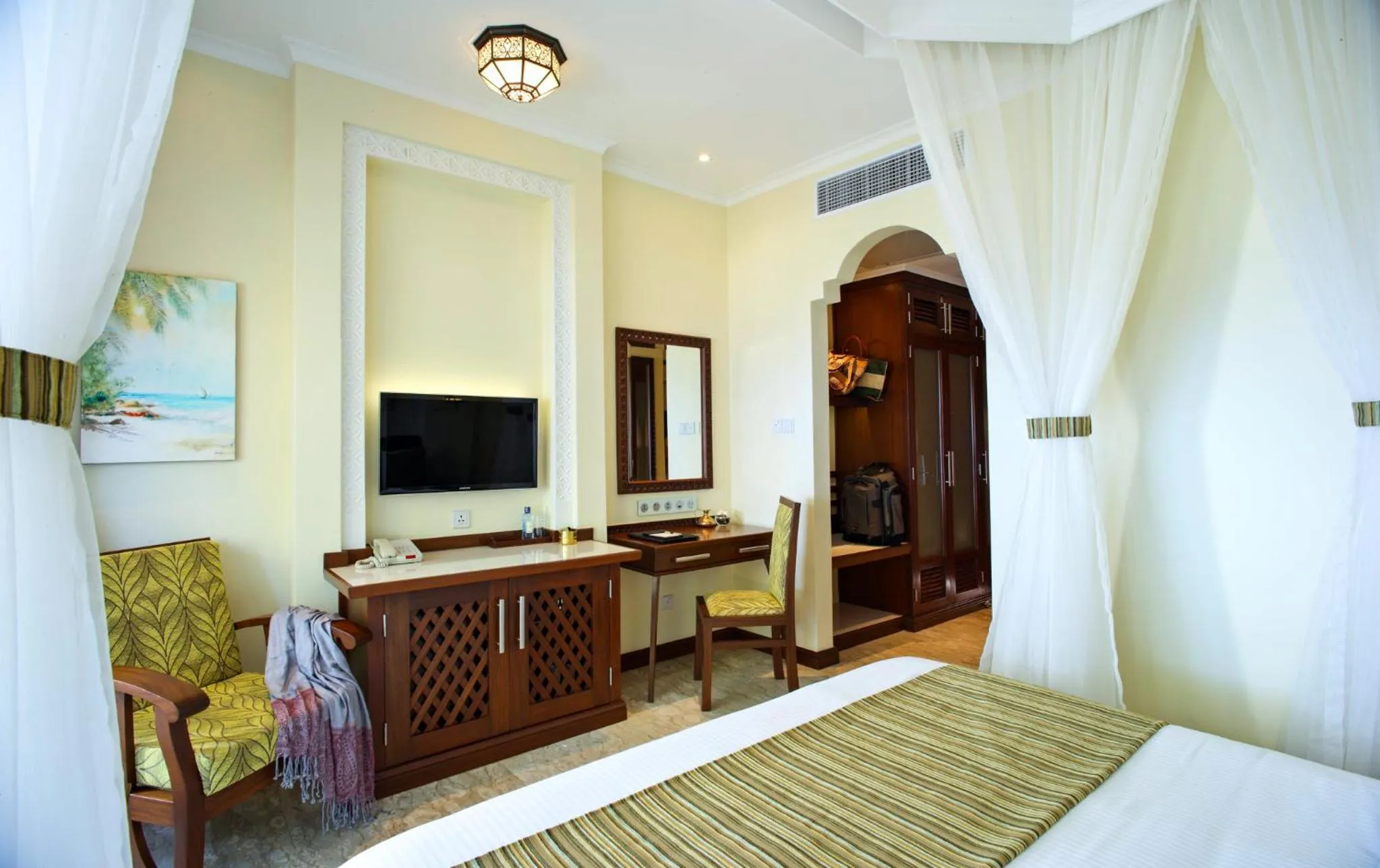 Bed in Sarova Whitesands Beach Resort & Spa